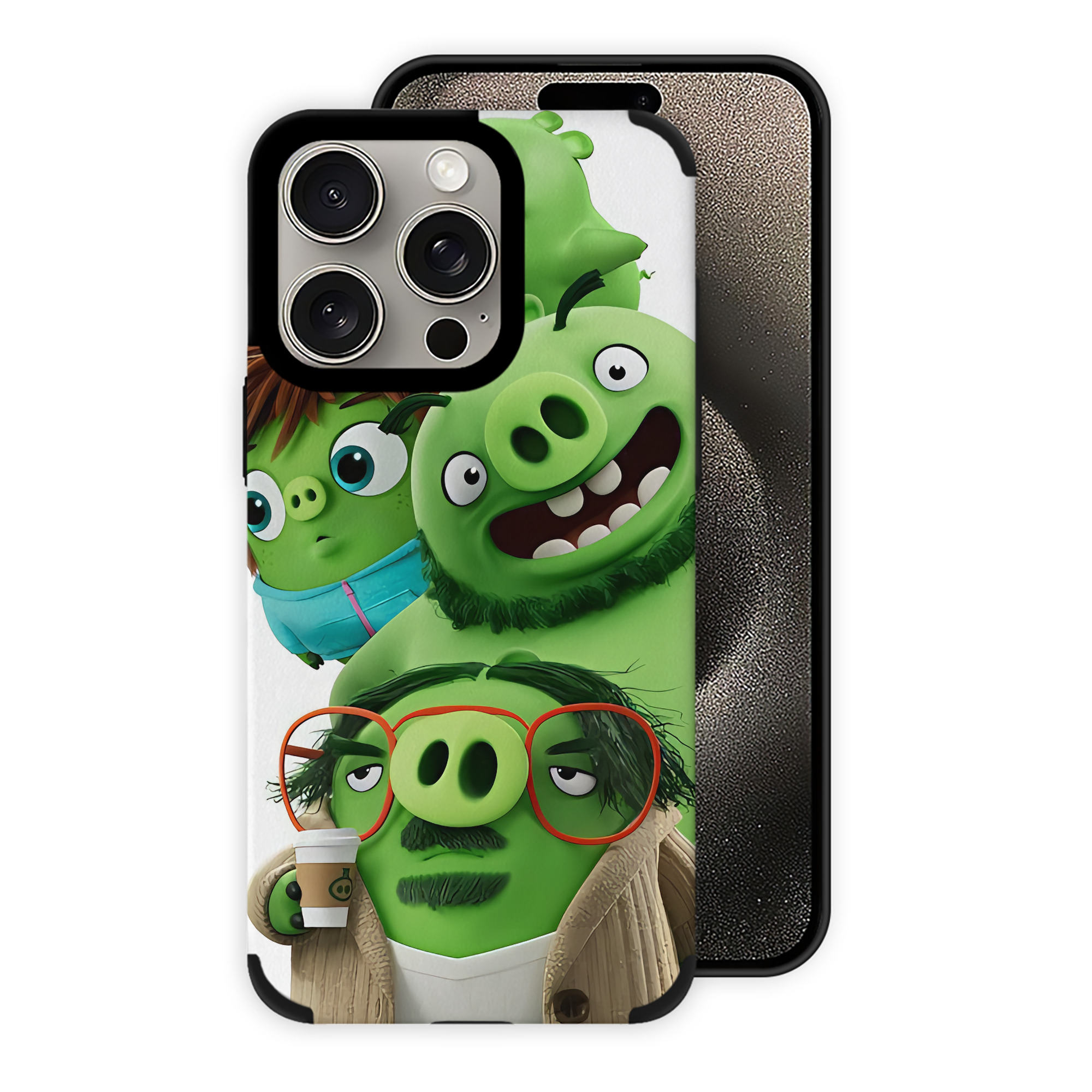 （画像用） Angry Birds アングリーバード 【iPhone15ProMax対応】 PUレザー スマホケース 耐衝撃＆黄変防止
