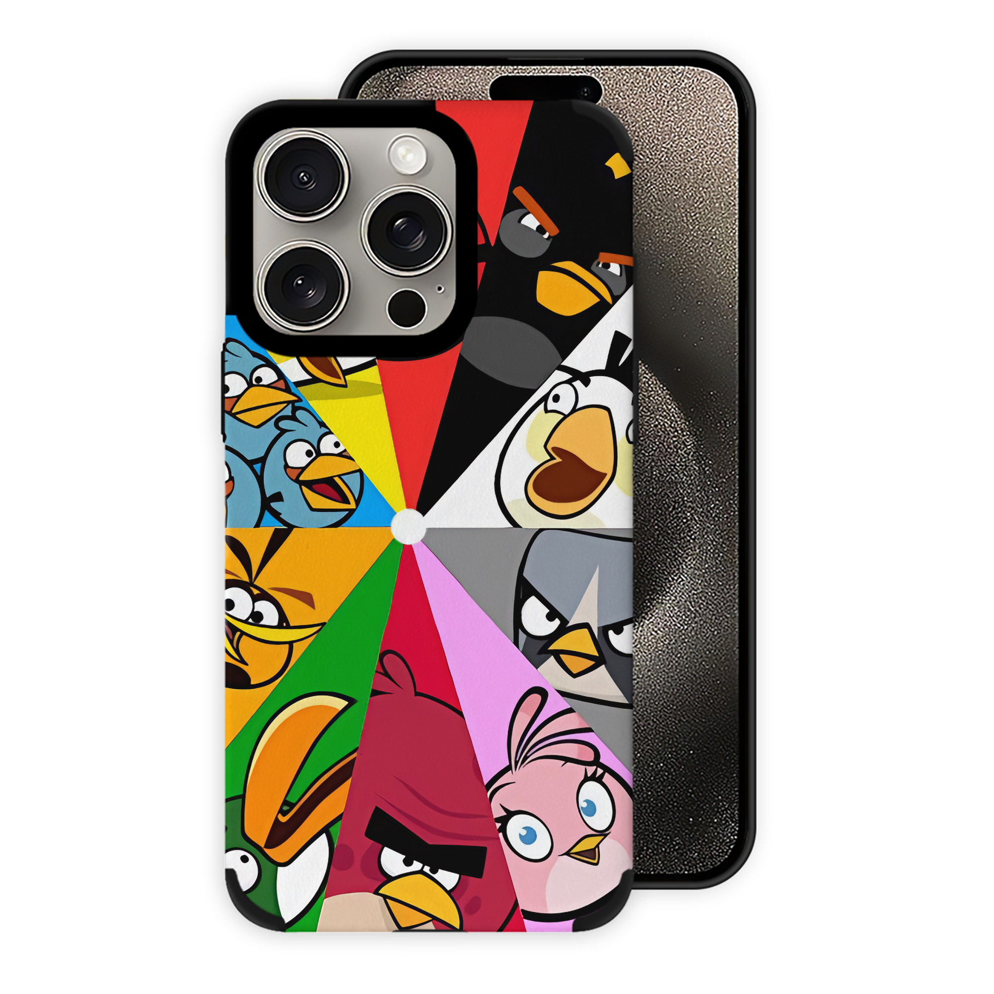 （画像用） Angry Birds アングリーバード 【iPhone15ProMax対応】 PUレザー スマホケース 耐衝撃＆黄変防止