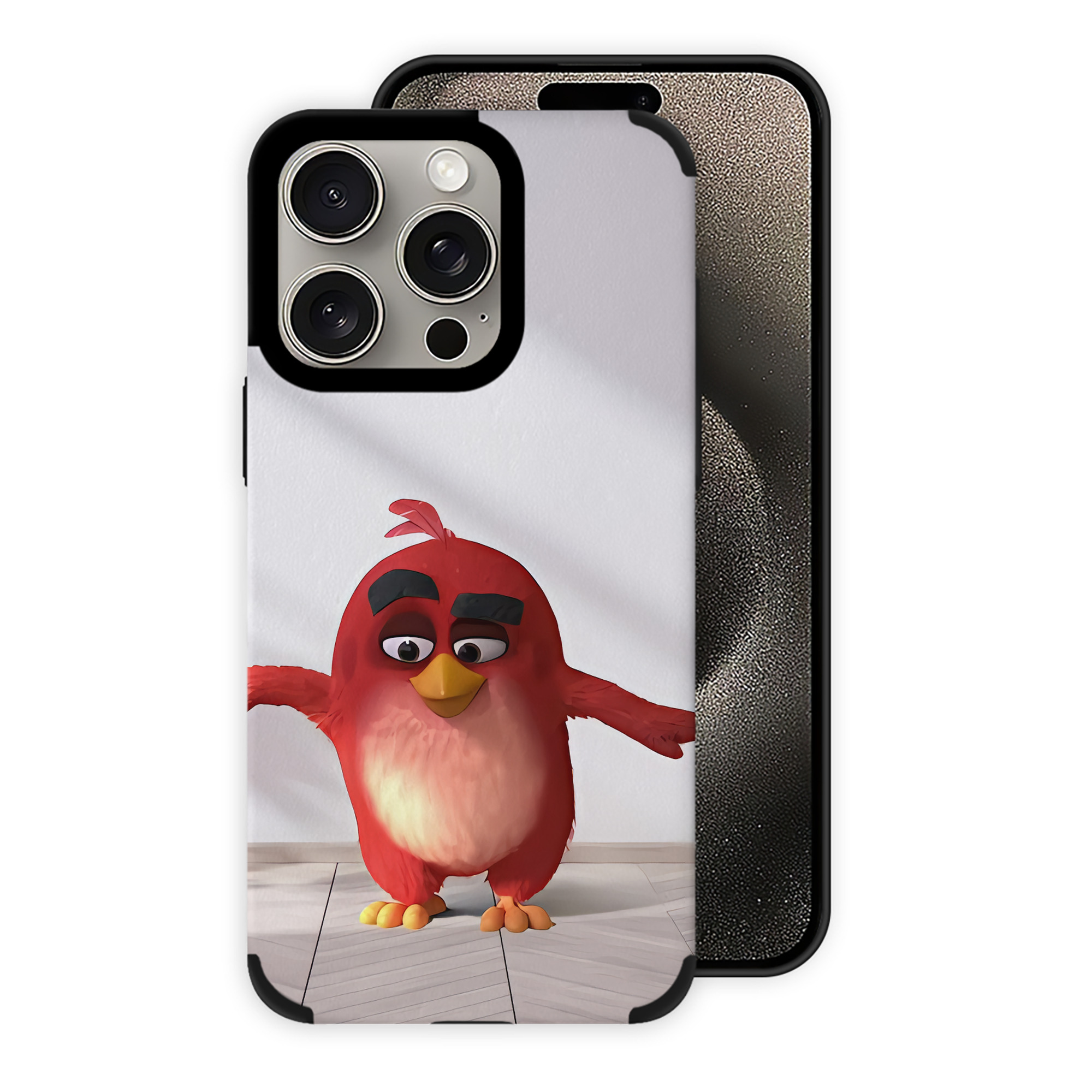 （画像用） Angry Birds アングリーバード 【iPhone15ProMax対応】 PUレザー スマホケース 耐衝撃＆黄変防止