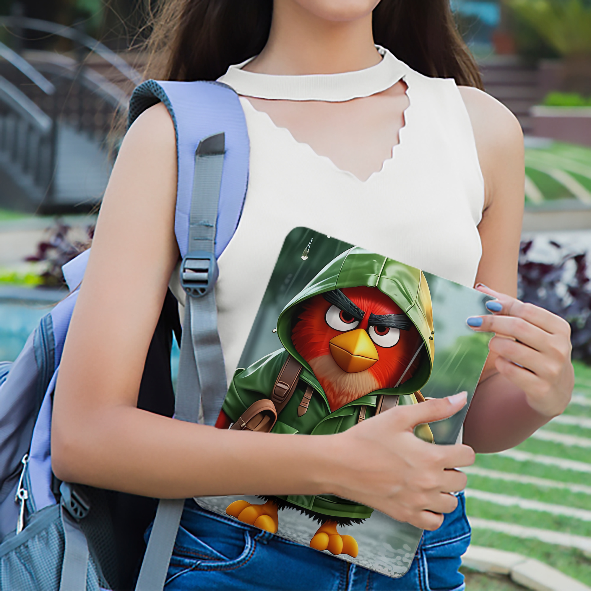Angry Birds アングリーバード IPad ケース ペン収納付き 三つ折りスタンド PUレザー×シリコン 対応機種9.5/10.5/10.9インチ