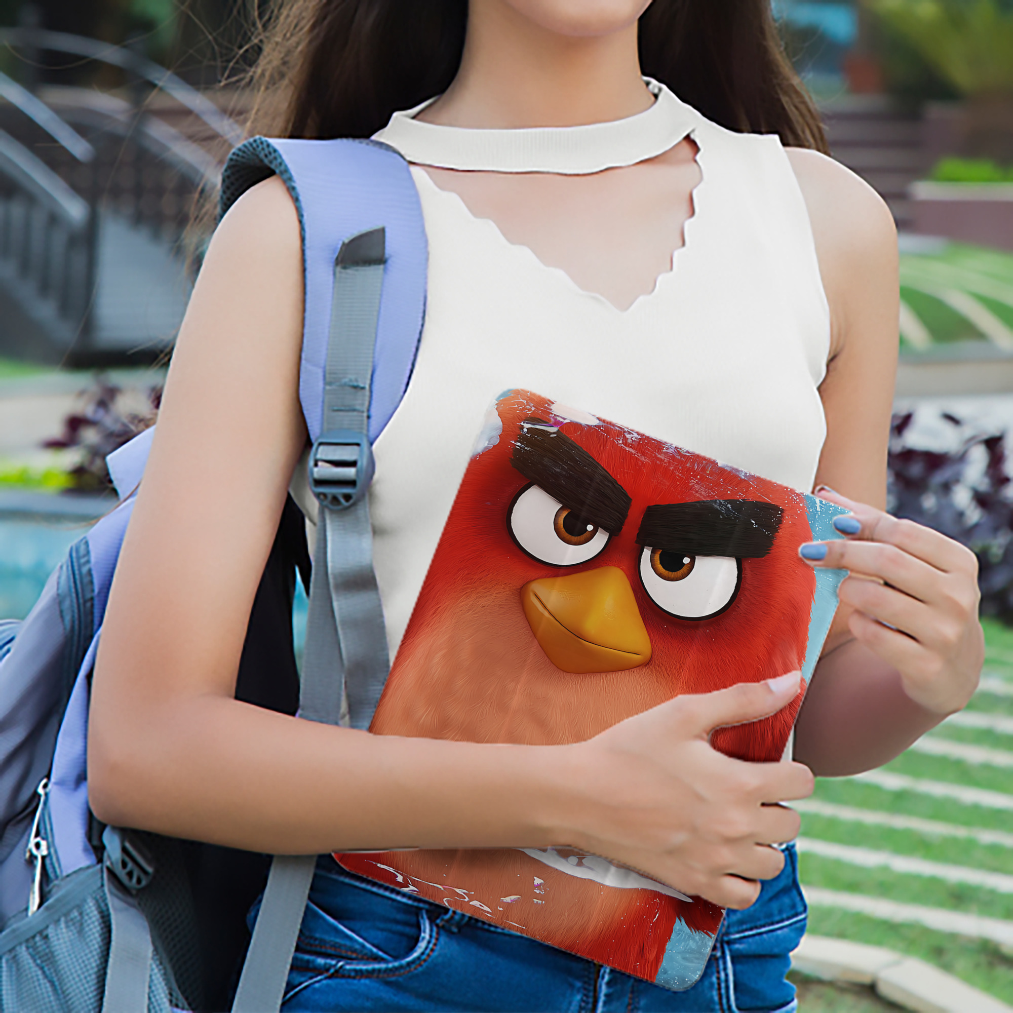 Angry Birds アングリーバード IPad ケース ペン収納付き 三つ折りスタンド PUレザー×シリコン 対応機種9.5/10.5/10.9インチ