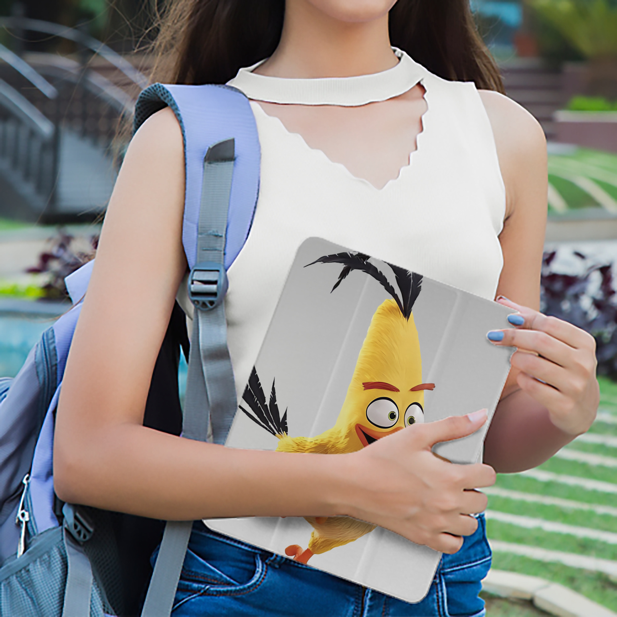 Angry Birds アングリーバード IPad ケース ペン収納付き 三つ折りスタンド PUレザー×シリコン 対応機種9.5/10.5/10.9インチ