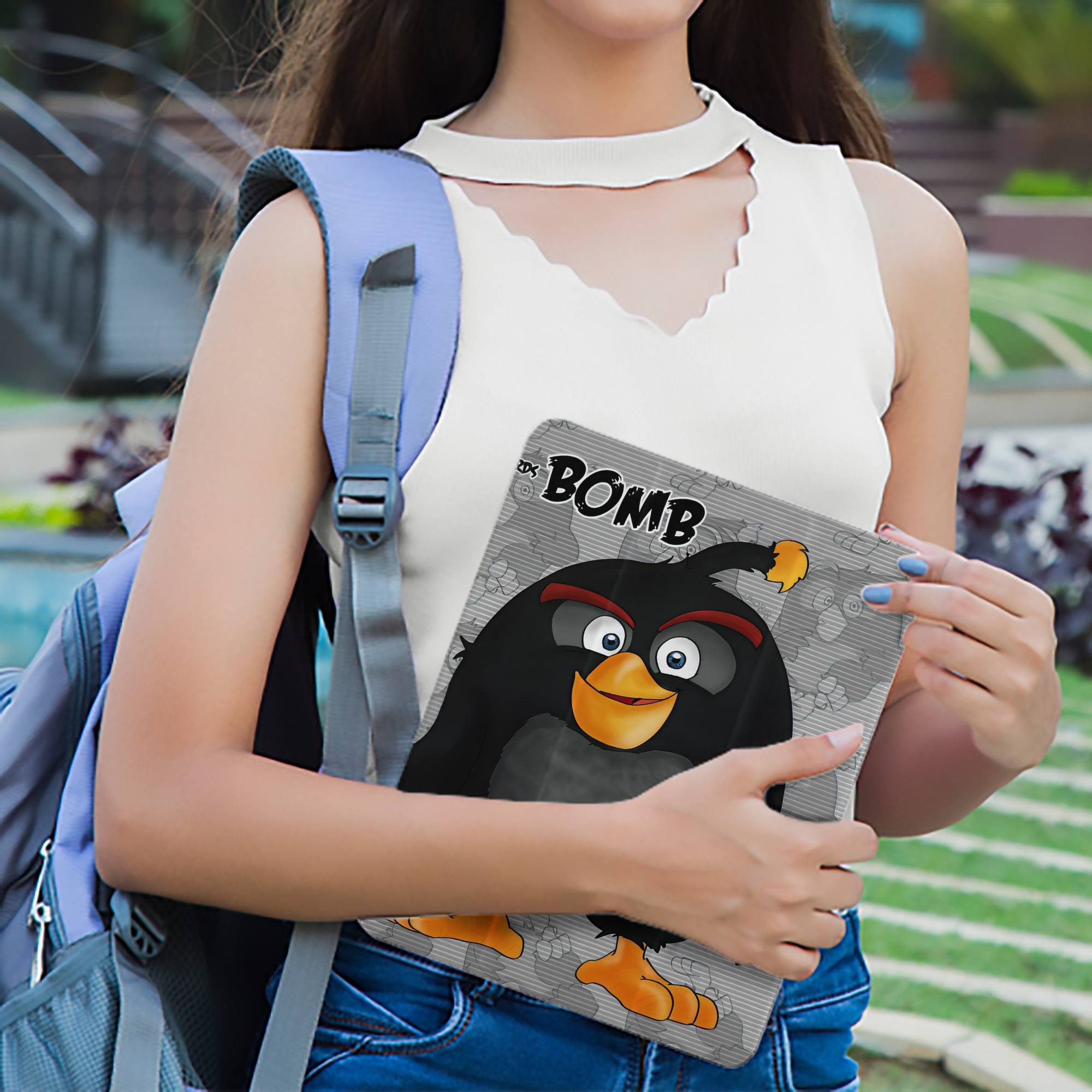 Angry Birds アングリーバード IPad ケース ペン収納付き 三つ折りスタンド PUレザー×シリコン 対応機種9.5/10.5/10.9インチ