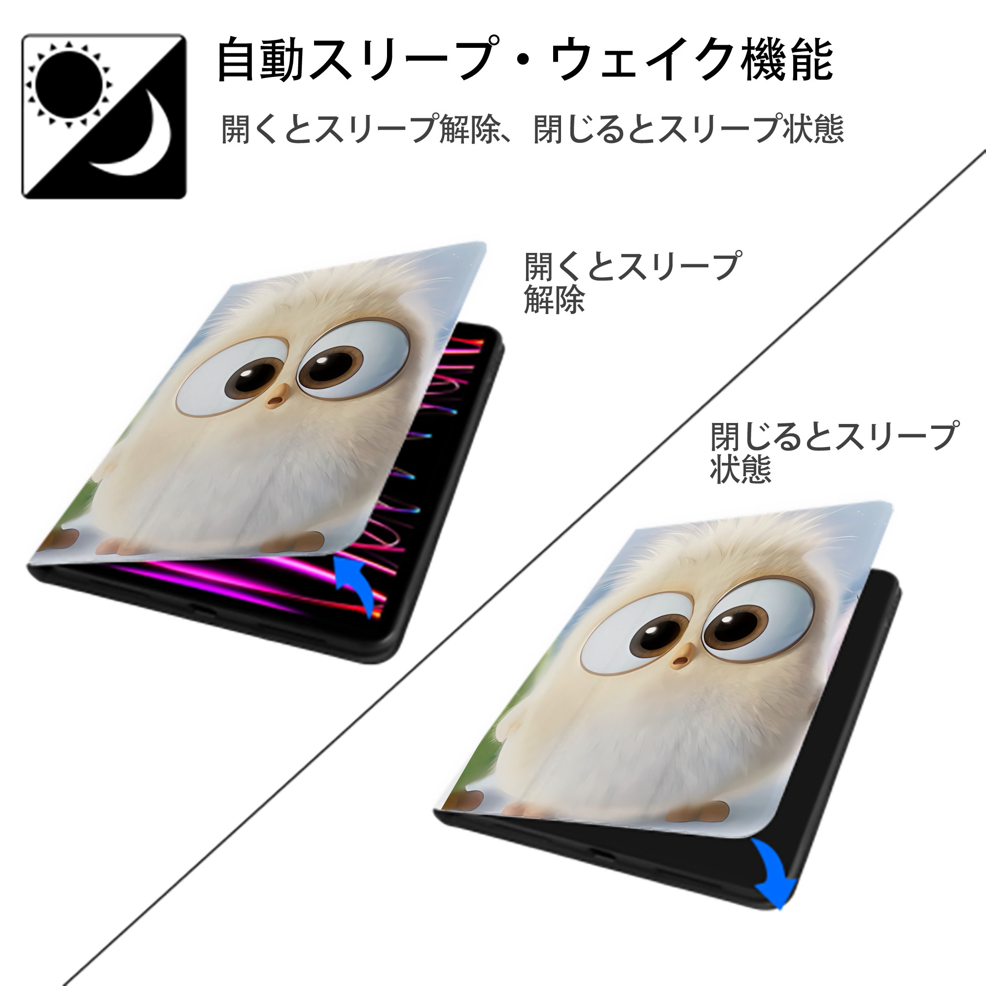 Angry Birds アングリーバード IPad ケース ペン収納付き 三つ折りスタンド PUレザー×シリコン 対応機種9.5/10.5/10.9インチ