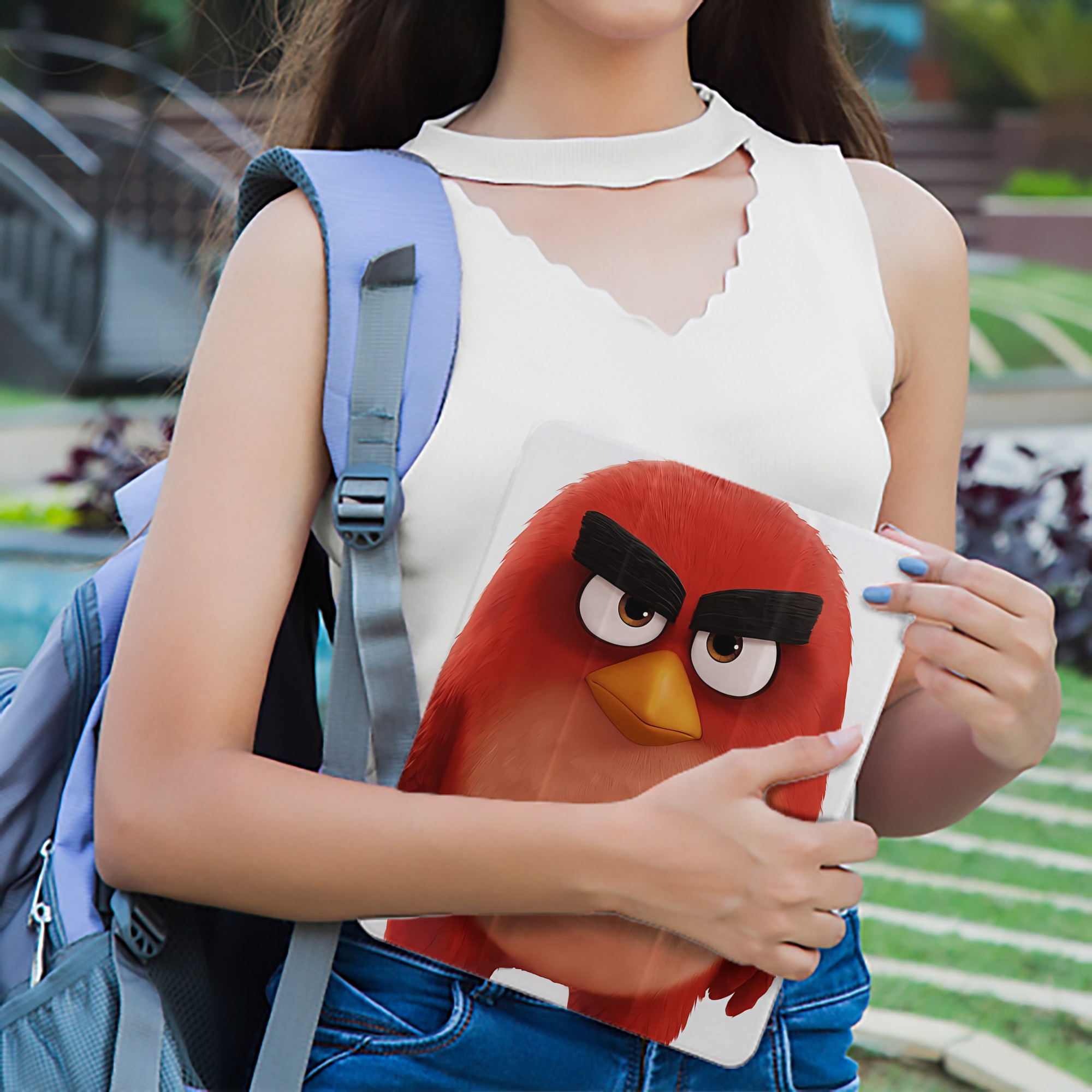 Angry Birds アングリーバード IPad ケース ペン収納付き 三つ折りスタンド PUレザー×シリコン 対応機種9.5/10.5/10.9インチ