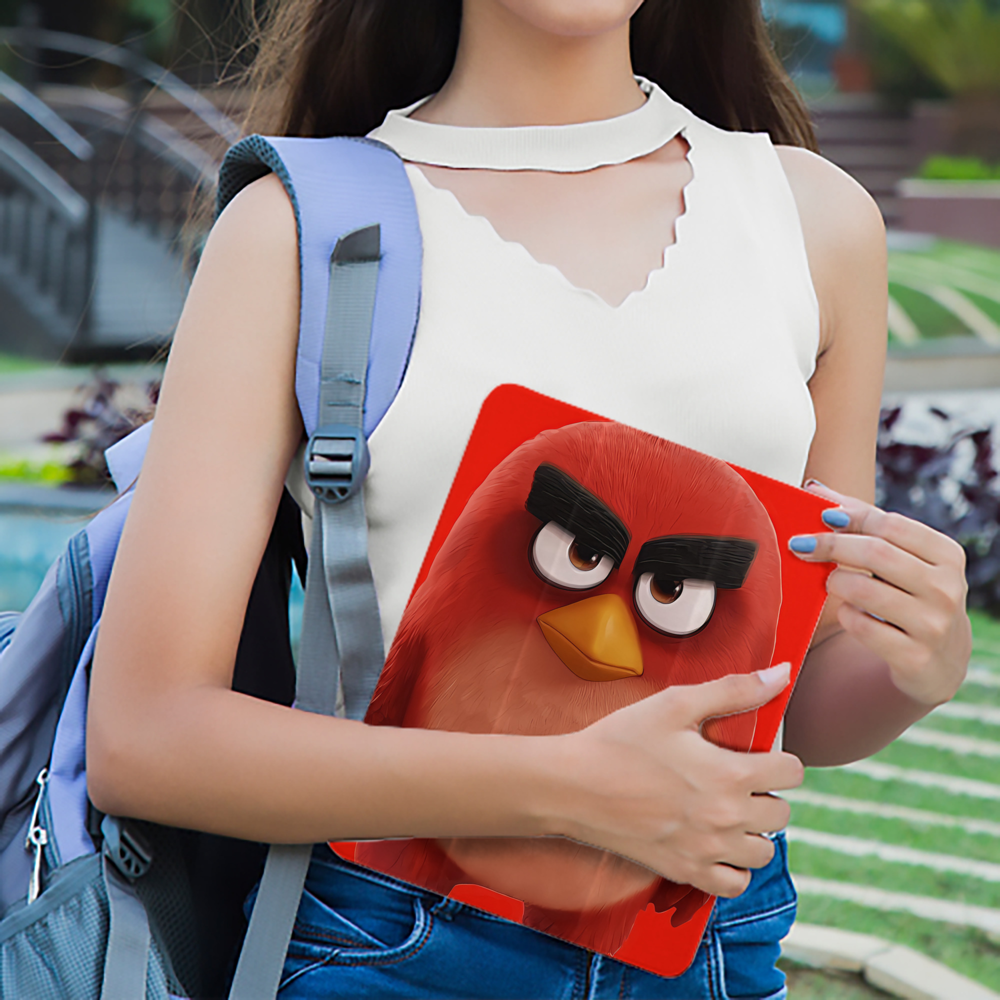 Angry Birds アングリーバード IPad ケース ペン収納付き 三つ折りスタンド PUレザー×シリコン 対応機種9.5/10.5/10.9インチ