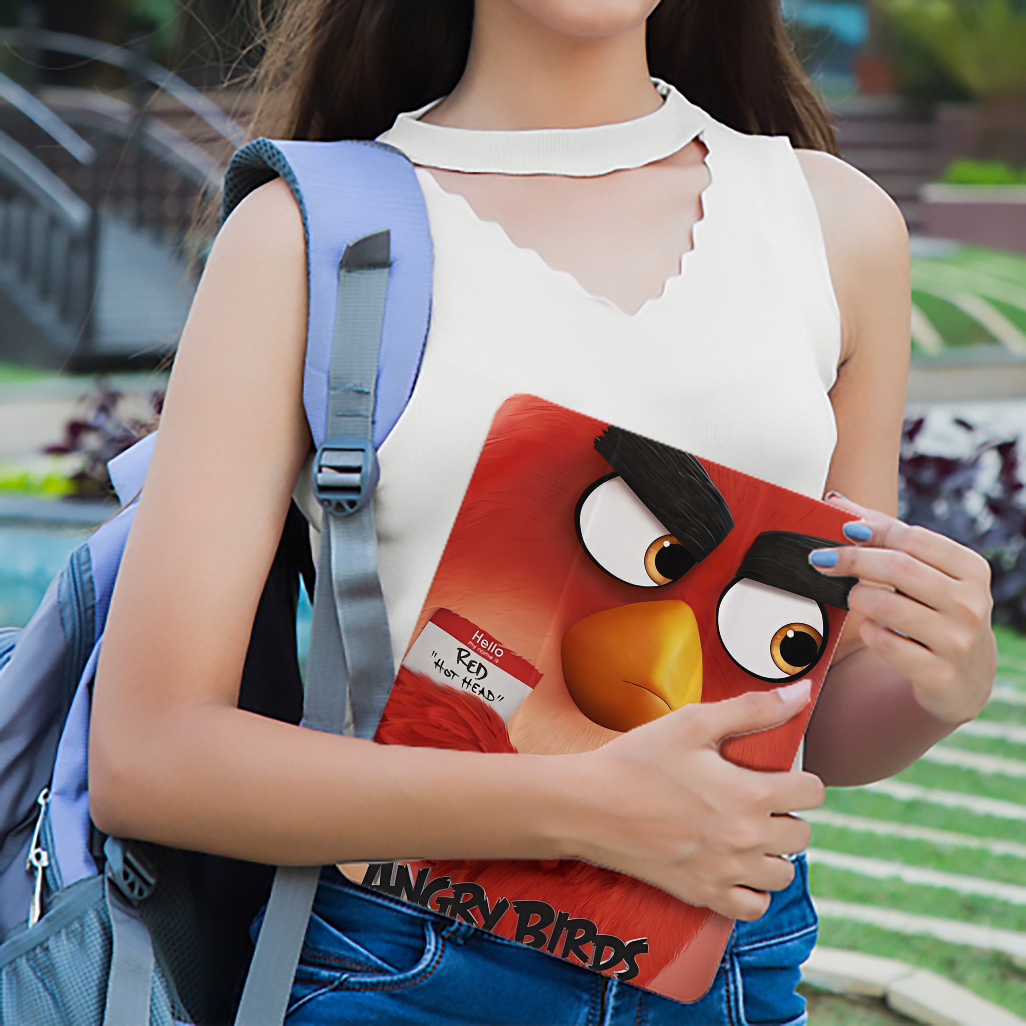 Angry Birds アングリーバード IPad ケース ペン収納付き 三つ折りスタンド PUレザー×シリコン 対応機種9.5/10.5/10.9インチ