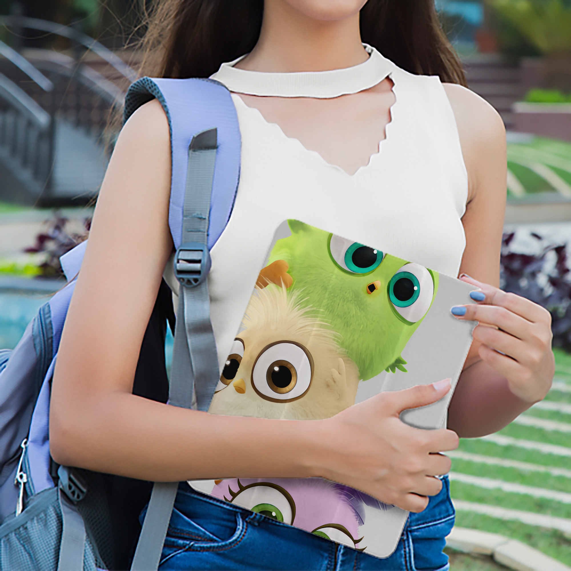 Angry Birds アングリーバード IPad ケース ペン収納付き 三つ折りスタンド PUレザー×シリコン 対応機種9.5/10.5/10.9インチ