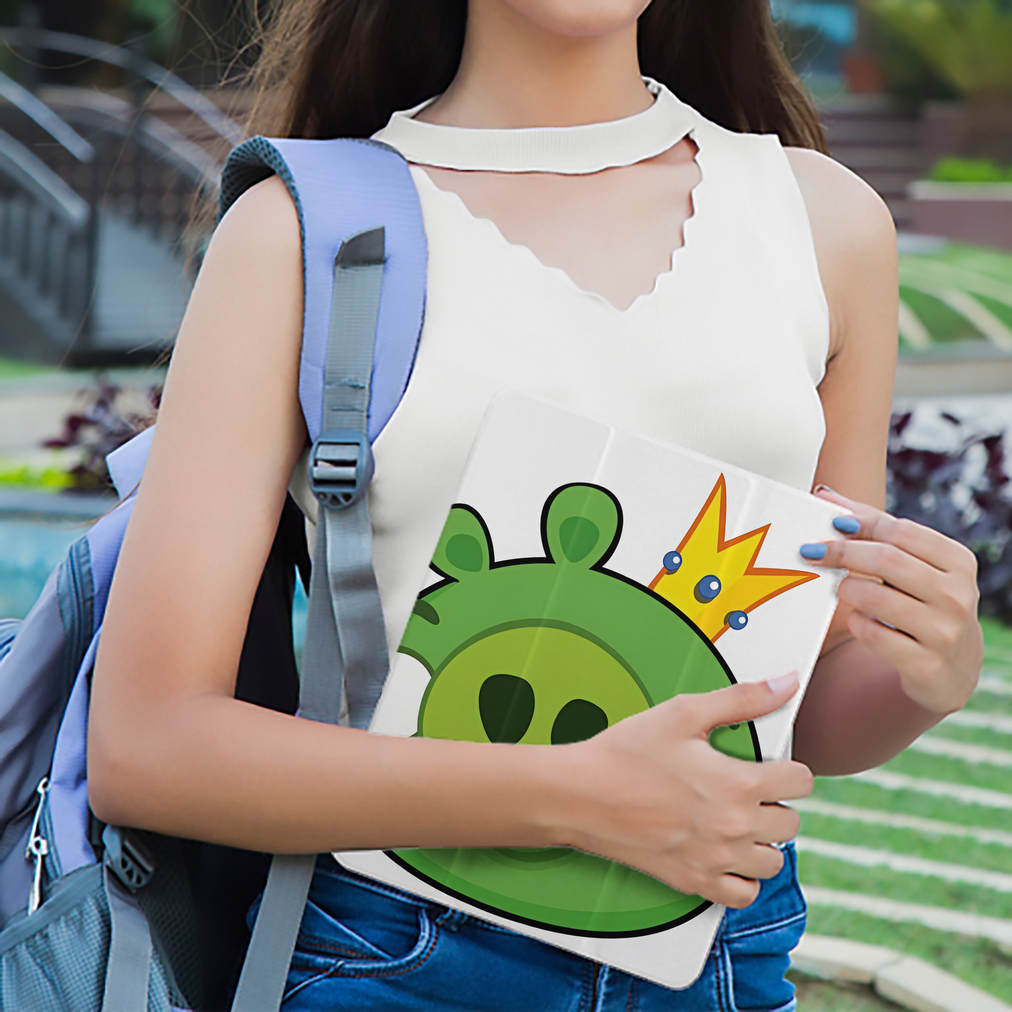 Angry Birds アングリーバード IPad ケース ペン収納付き 三つ折りスタンド PUレザー×シリコン 対応機種9.5/10.5/10.9インチ