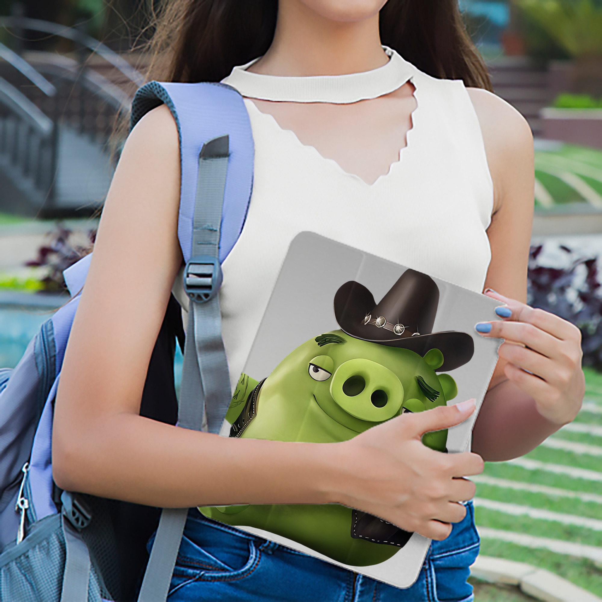 Angry Birds アングリーバード IPad ケース ペン収納付き 三つ折りスタンド PUレザー×シリコン 対応機種9.5/10.5/10.9インチ