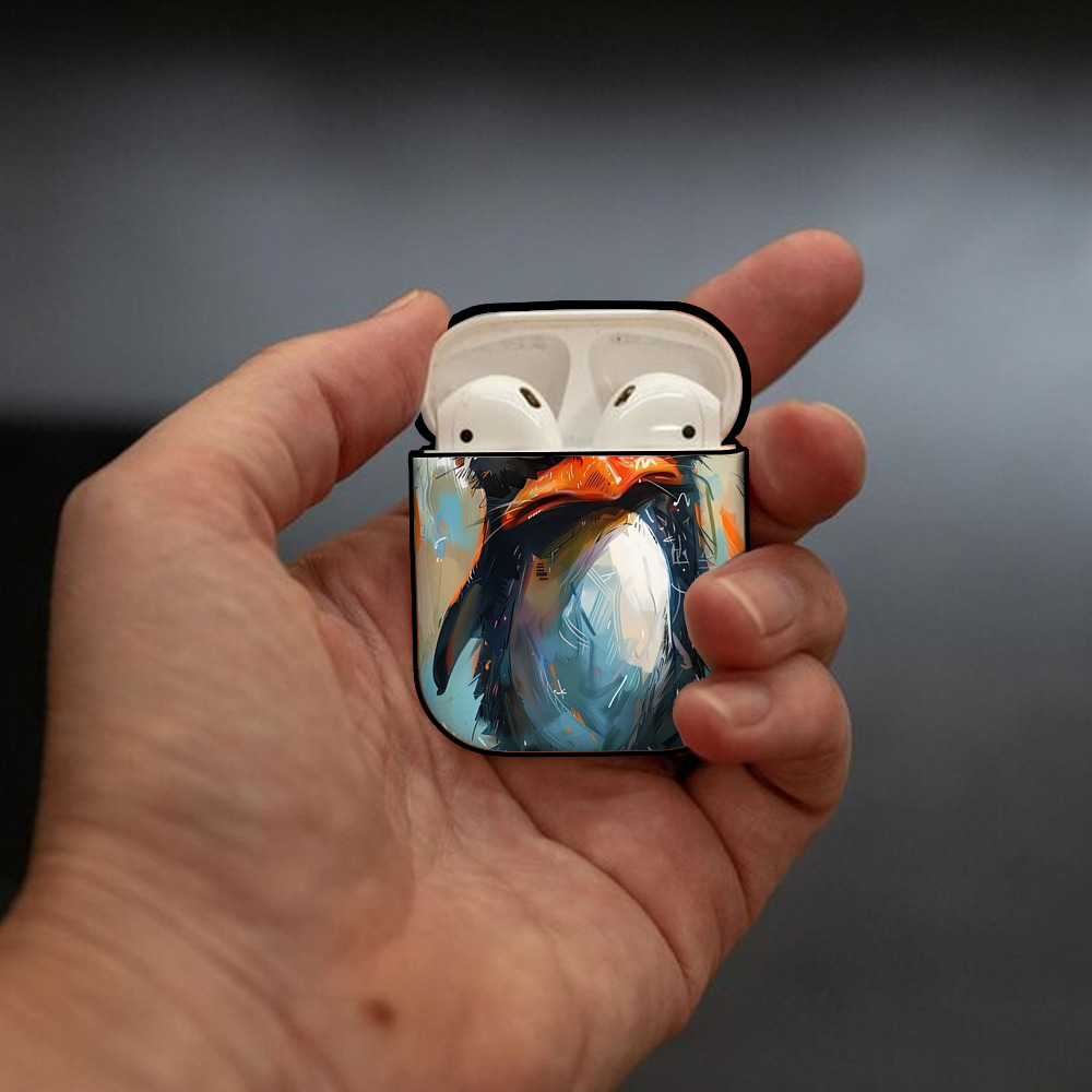 Angry Birds アングリーバード AirPods 第2世代保護ケース ハードシェル ブラック 耐衝撃・防指紋・カラビナ付き