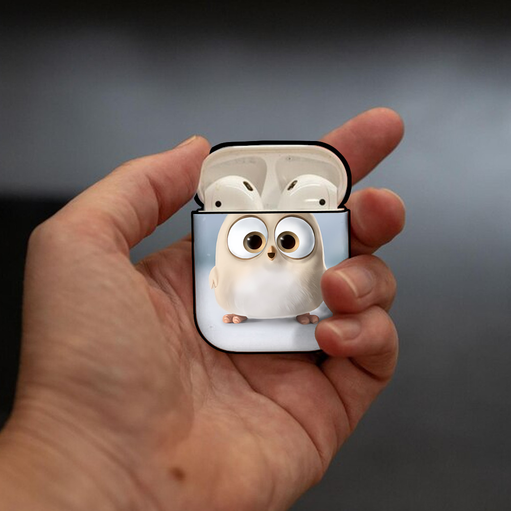 Angry Birds アングリーバード AirPods 第2世代保護ケース ハードシェル ブラック 耐衝撃・防指紋・カラビナ付き