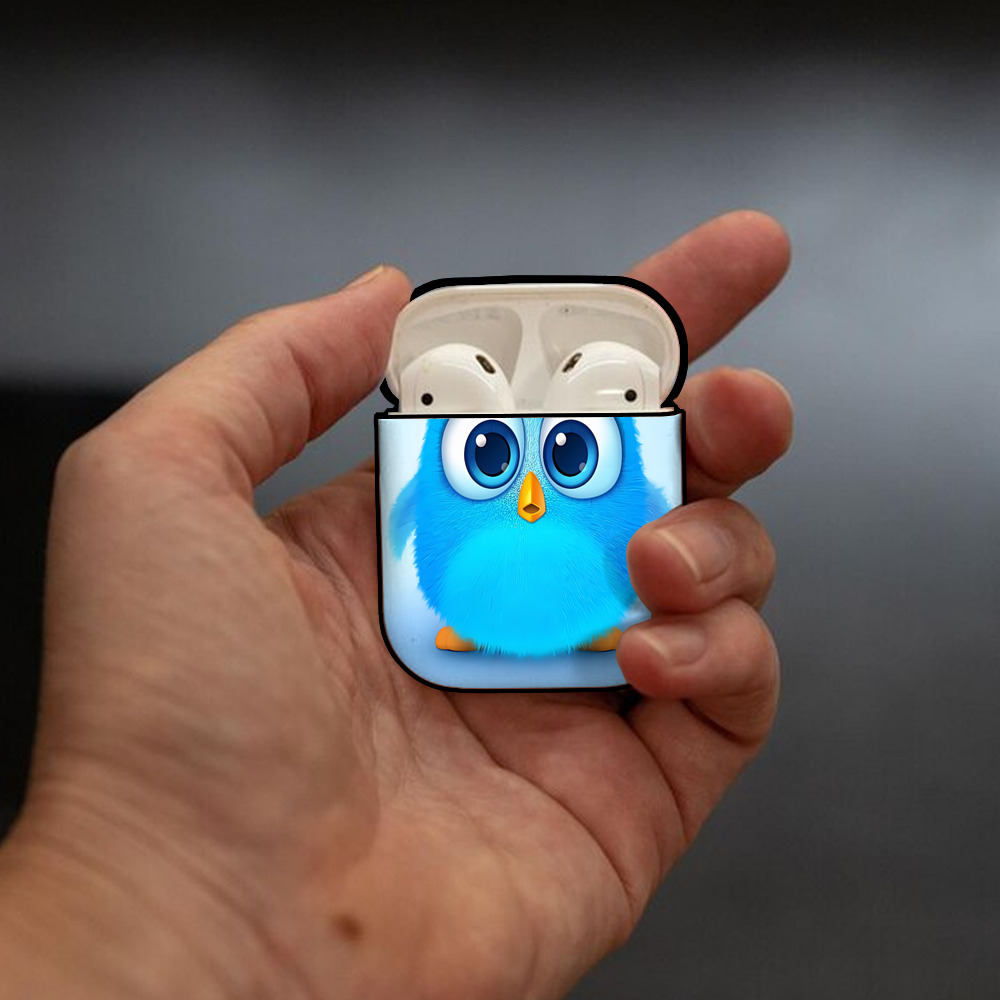 Angry Birds アングリーバード AirPods 第2世代保護ケース ハードシェル ブラック 耐衝撃・防指紋・カラビナ付き