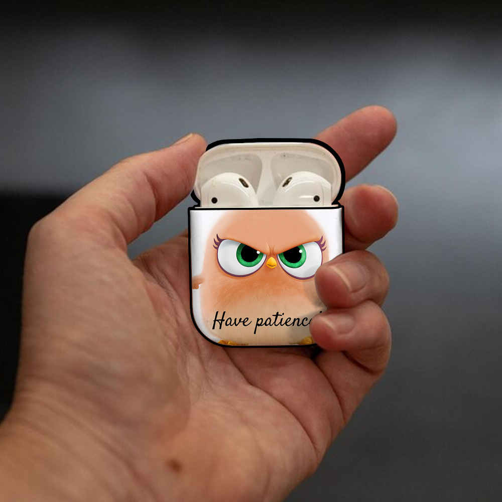 Angry Birds アングリーバード AirPods 第2世代保護ケース ハードシェル ブラック 耐衝撃・防指紋・カラビナ付き