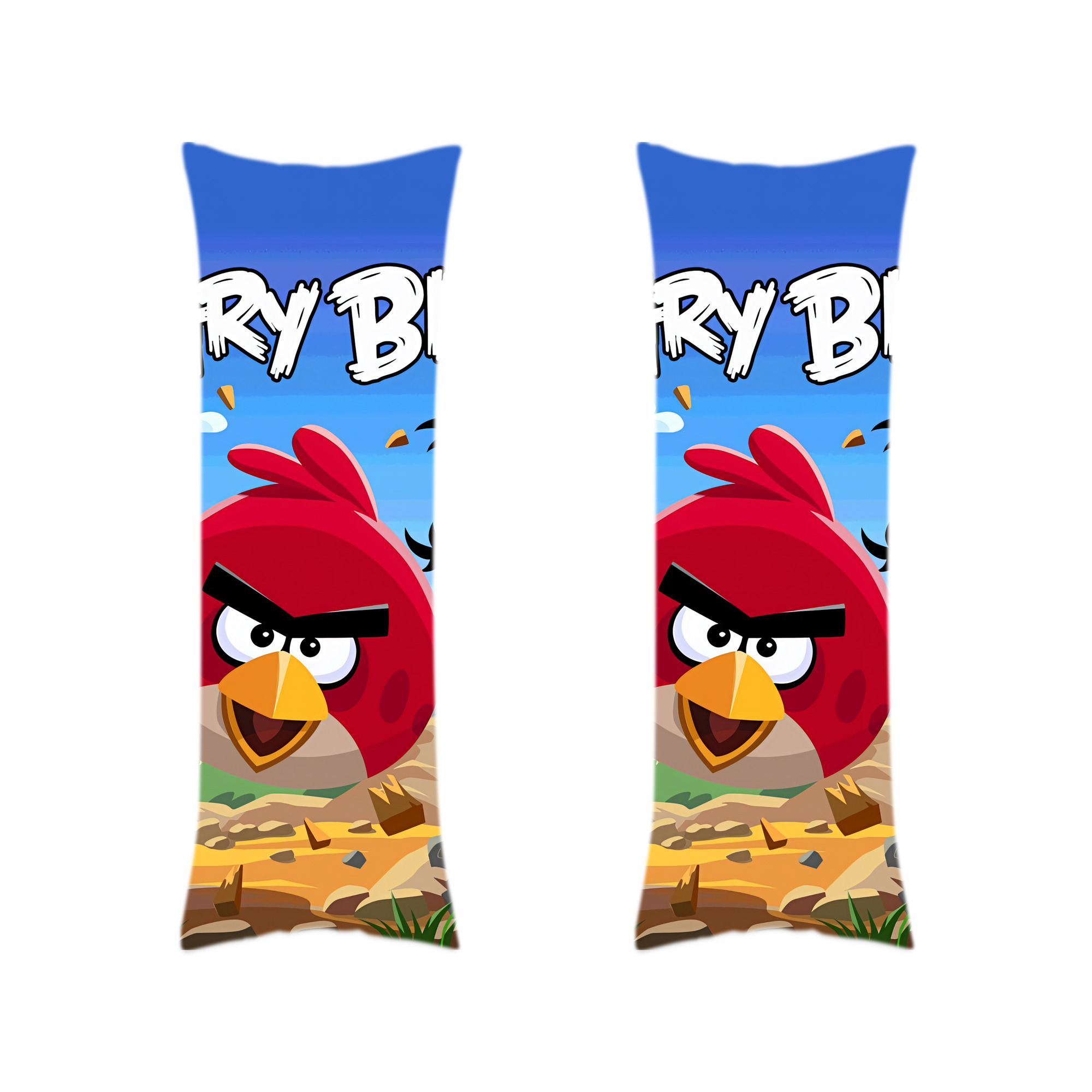 （画像用） Angry Birds アングリーバード ロング抱き枕カバー 両面プリントタイプ（サイズ選択可）