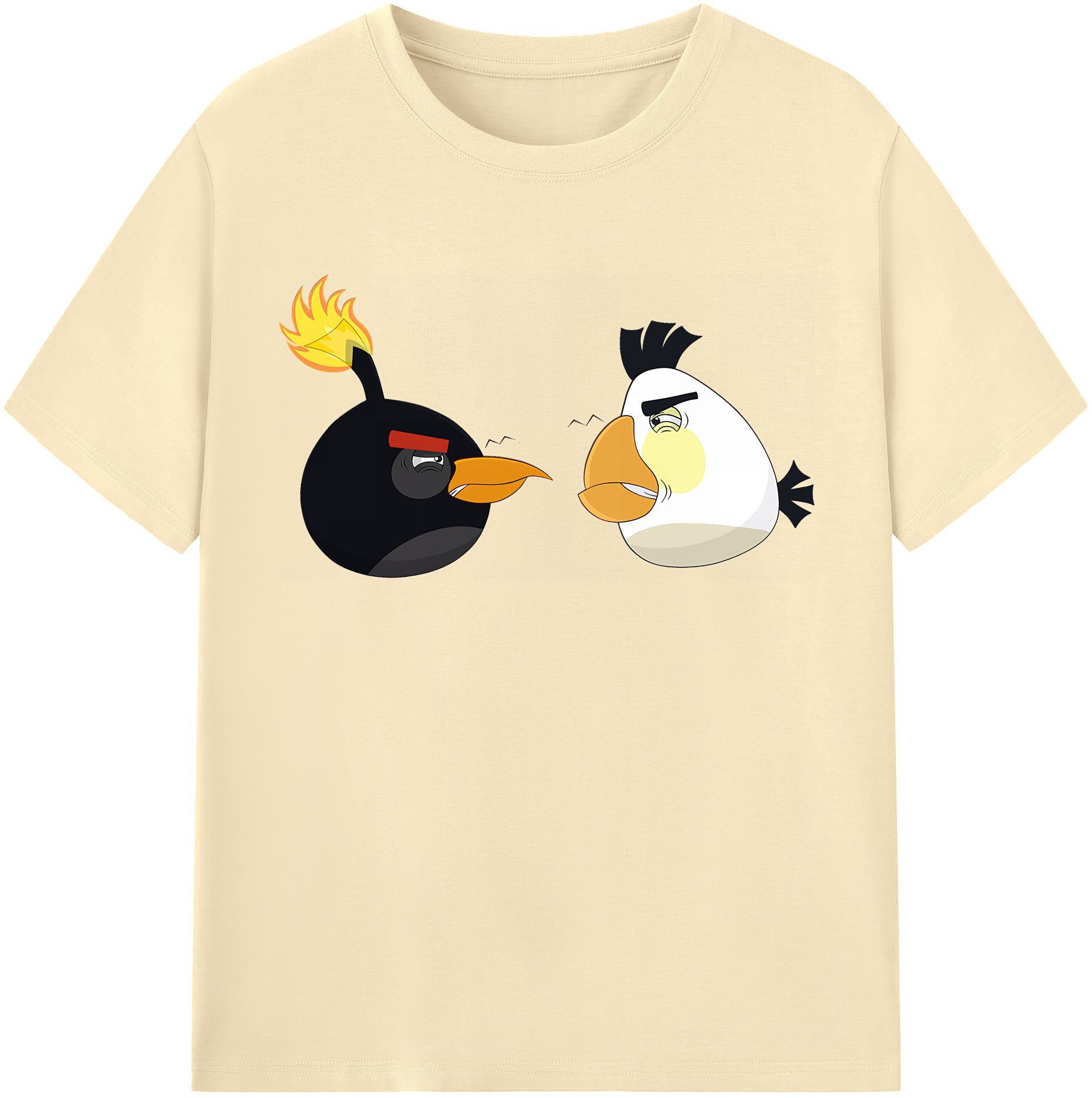 （画像用） Angry Birds アングリーバード 綿100％半袖Tシャツ（フロントプリント）