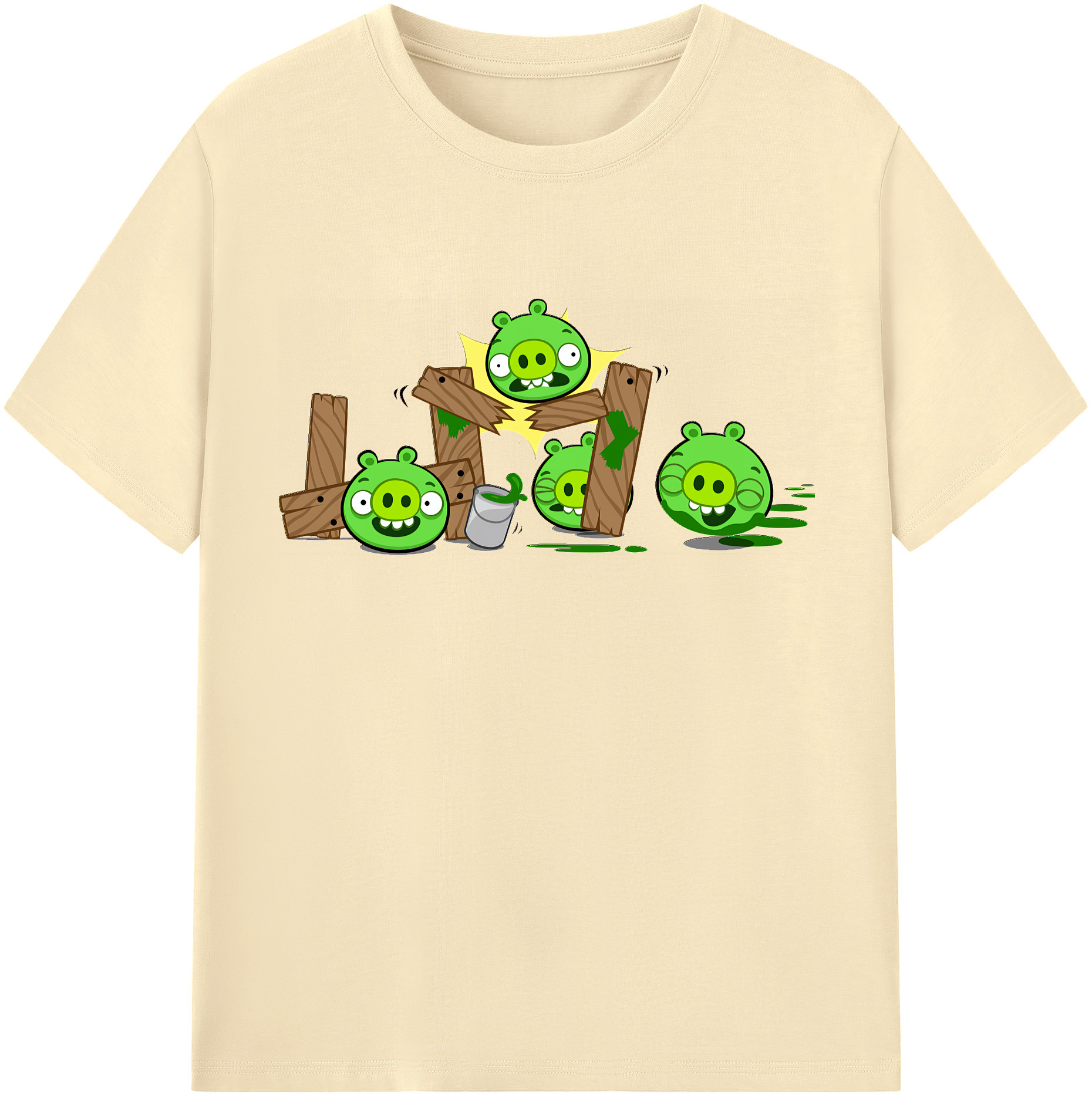 （画像用） Angry Birds アングリーバード 綿100％半袖Tシャツ（フロントプリント）
