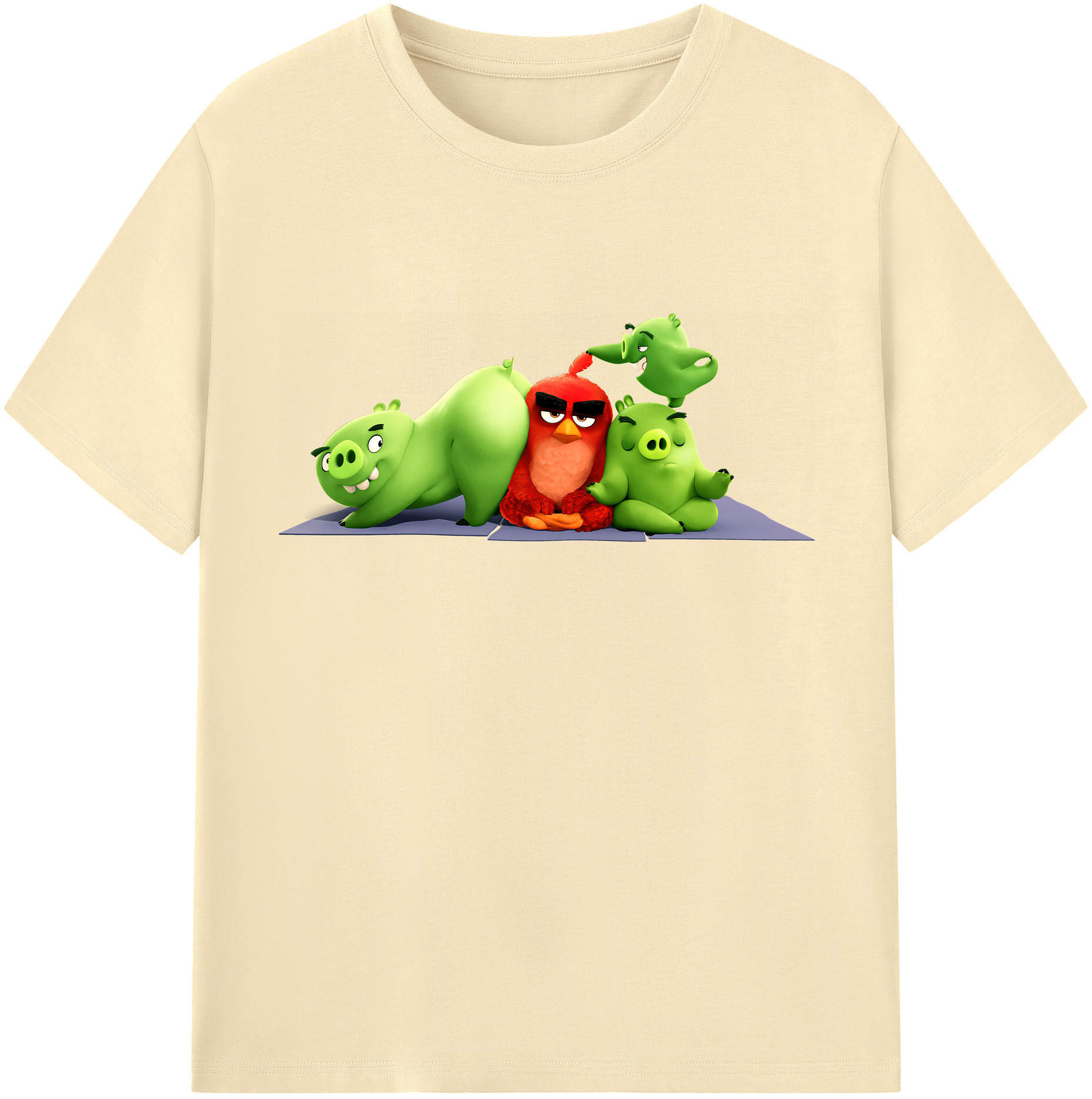 （画像用） Angry Birds アングリーバード 綿100％半袖Tシャツ（フロントプリント）