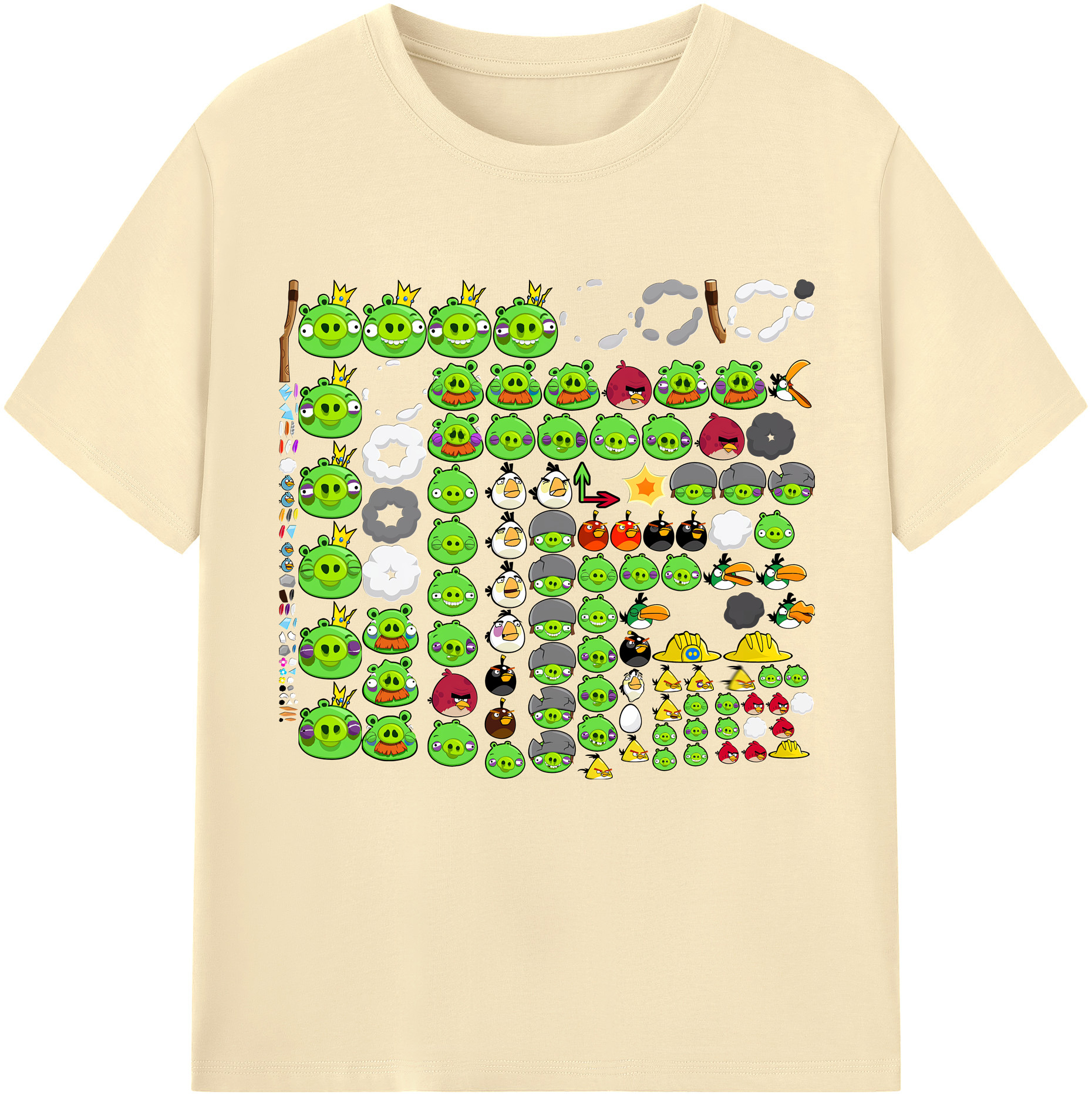 （画像用） Angry Birds アングリーバード 綿100％半袖Tシャツ（フロントプリント）