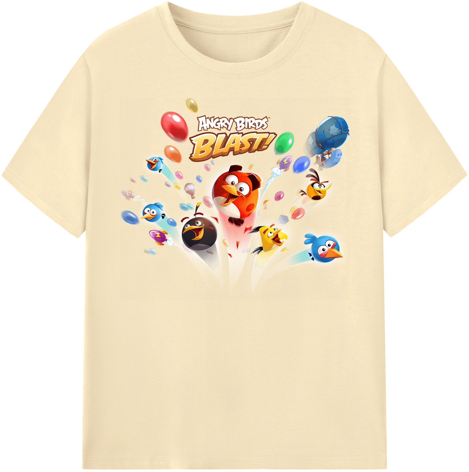 （画像用） Angry Birds アングリーバード 綿100％半袖Tシャツ（フロントプリント）