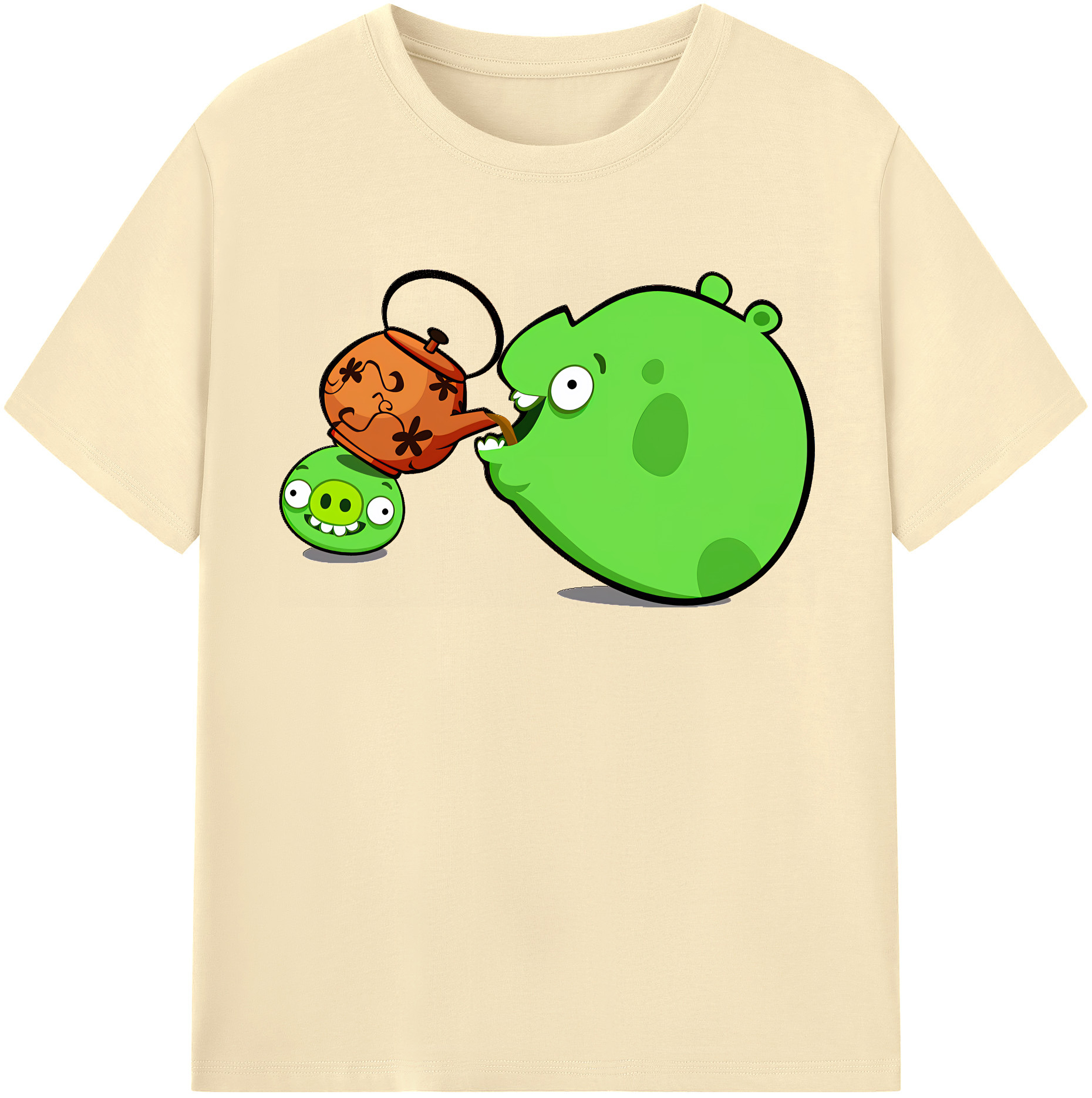 （画像用） Angry Birds アングリーバード 綿100％半袖Tシャツ（フロントプリント）