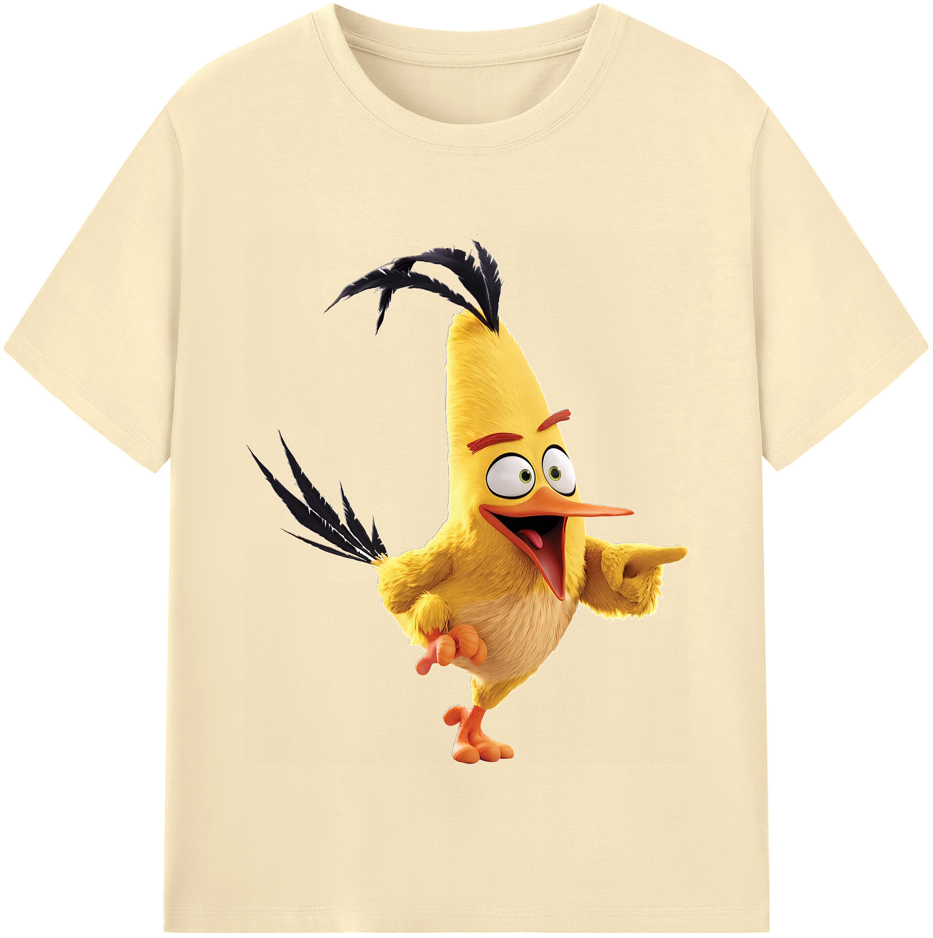 （画像用） Angry Birds アングリーバード 綿100％半袖Tシャツ（フロントプリント）