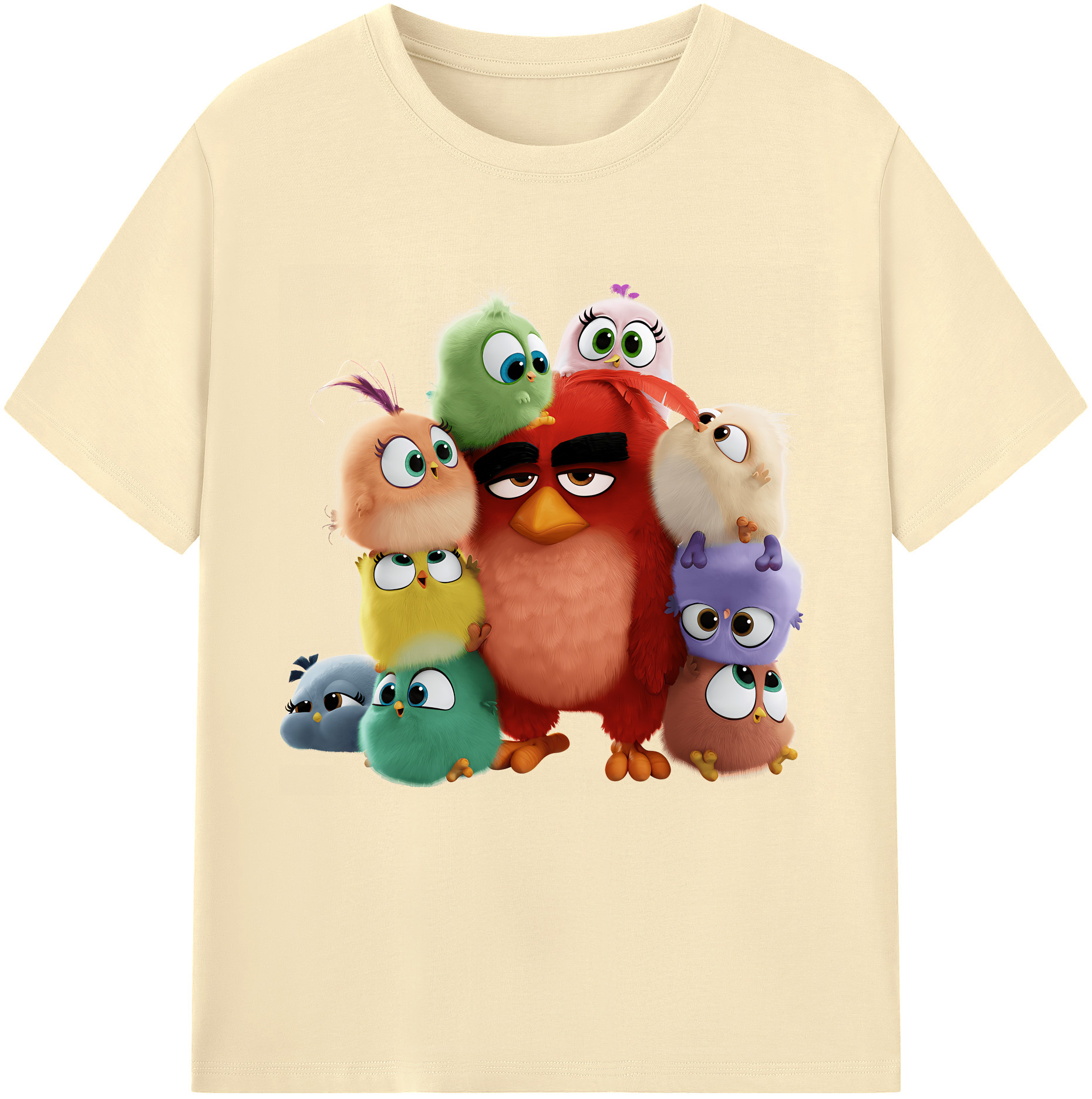（画像用） Angry Birds アングリーバード 綿100％半袖Tシャツ（フロントプリント）