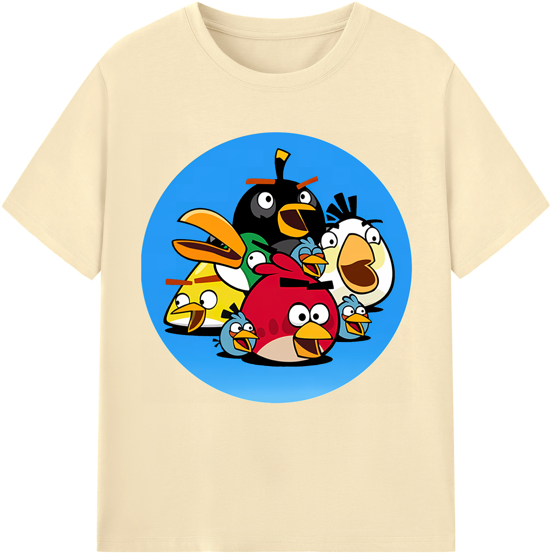 （画像用） Angry Birds アングリーバード 綿100％半袖Tシャツ（フロントプリント）