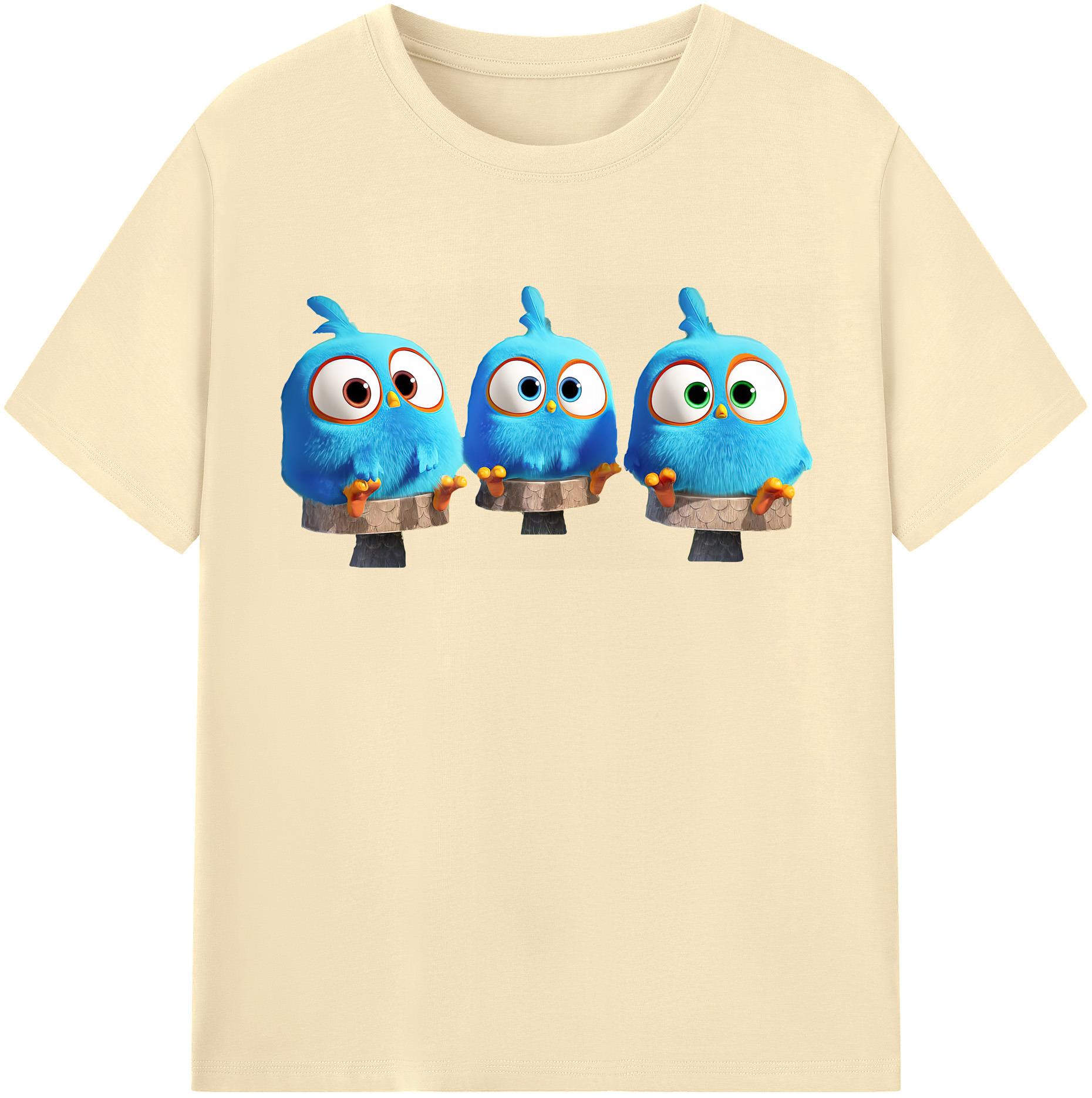 （画像用） Angry Birds アングリーバード 綿100％半袖Tシャツ（フロントプリント）