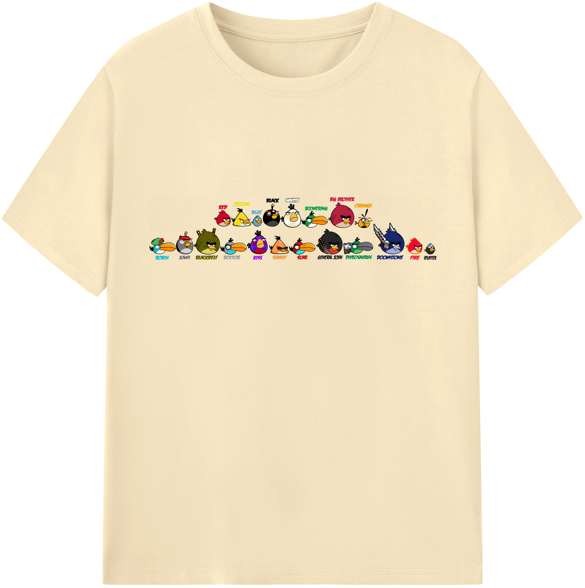 （画像用） Angry Birds アングリーバード 綿100％半袖Tシャツ（フロントプリント）