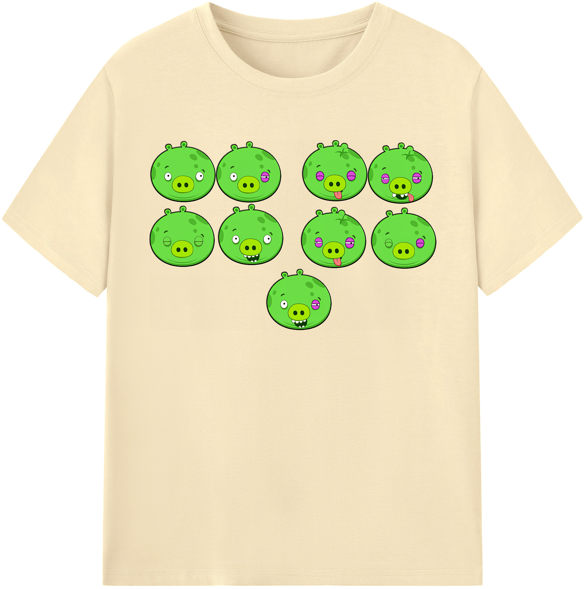 （画像用） Angry Birds アングリーバード 綿100％半袖Tシャツ（フロントプリント）
