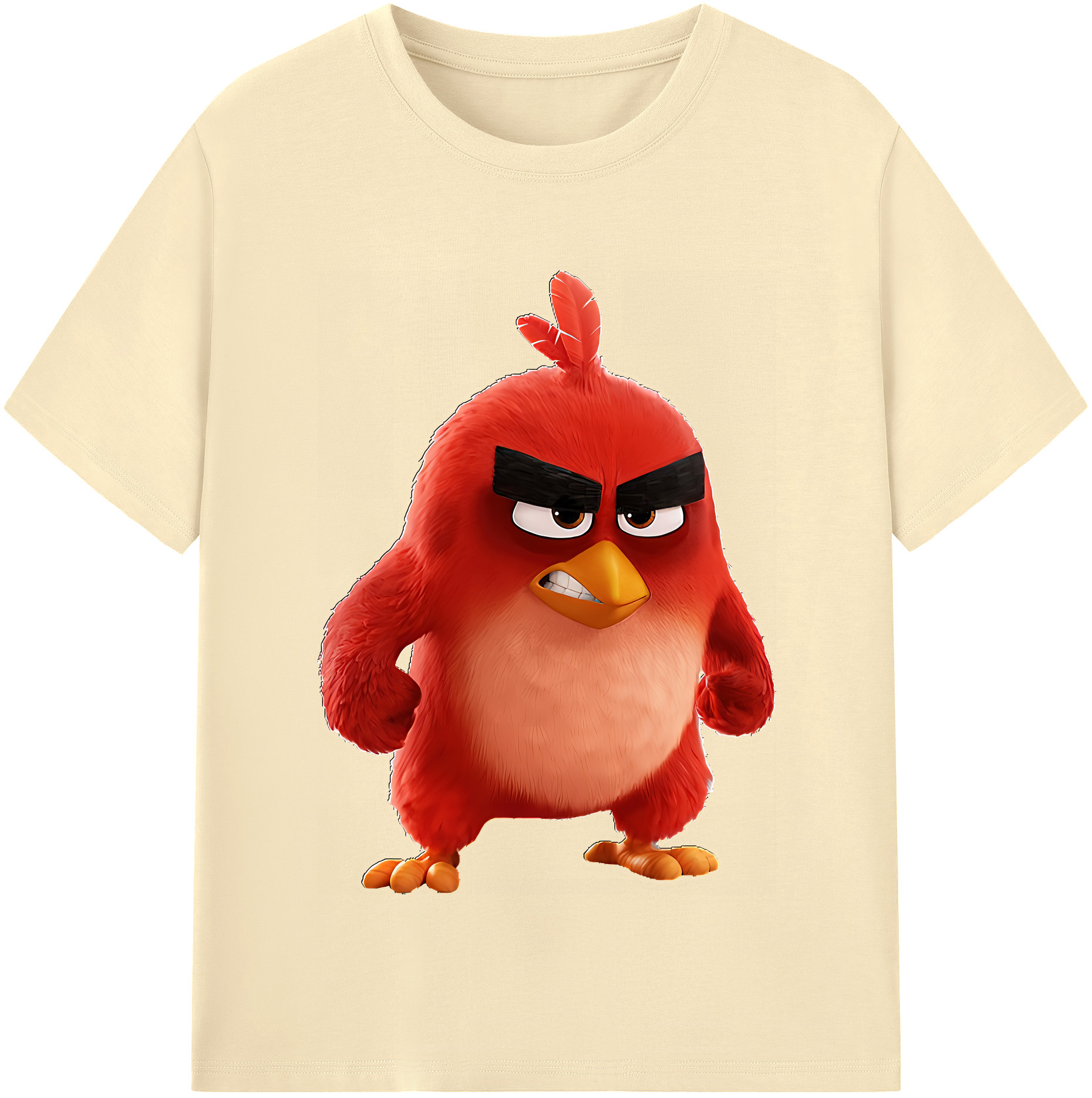 （画像用） Angry Birds アングリーバード 綿100％半袖Tシャツ（フロントプリント）