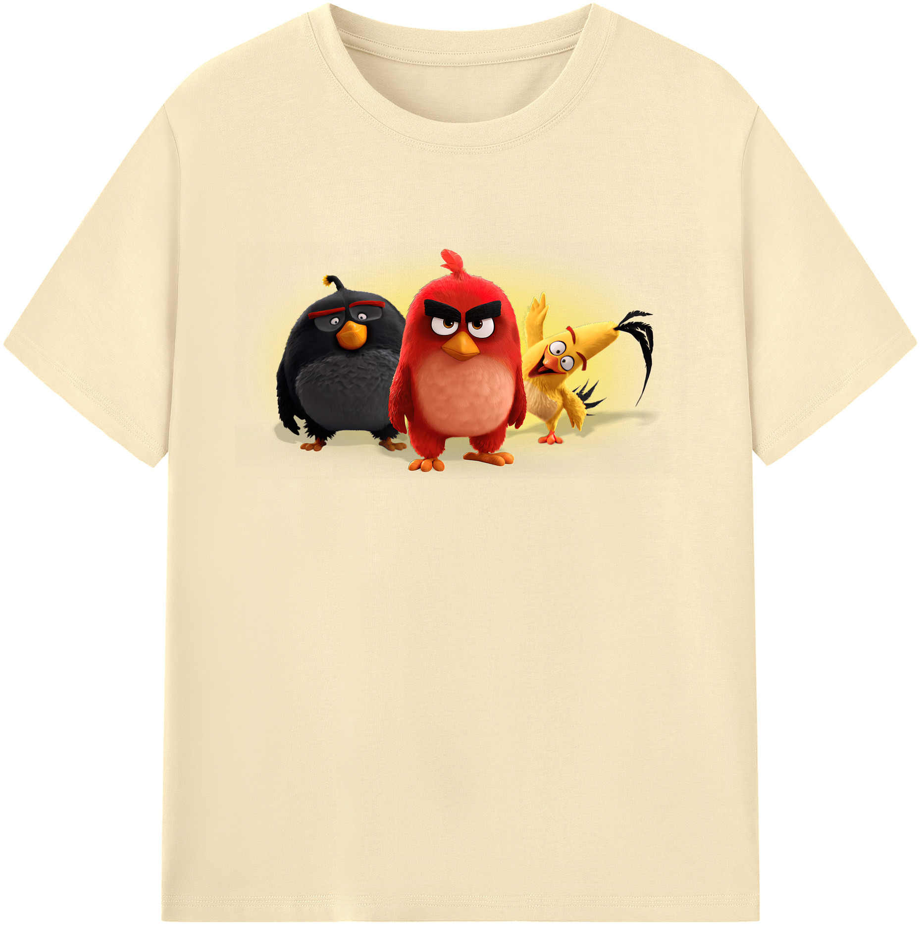 （画像用） Angry Birds アングリーバード 綿100％半袖Tシャツ（フロントプリント）