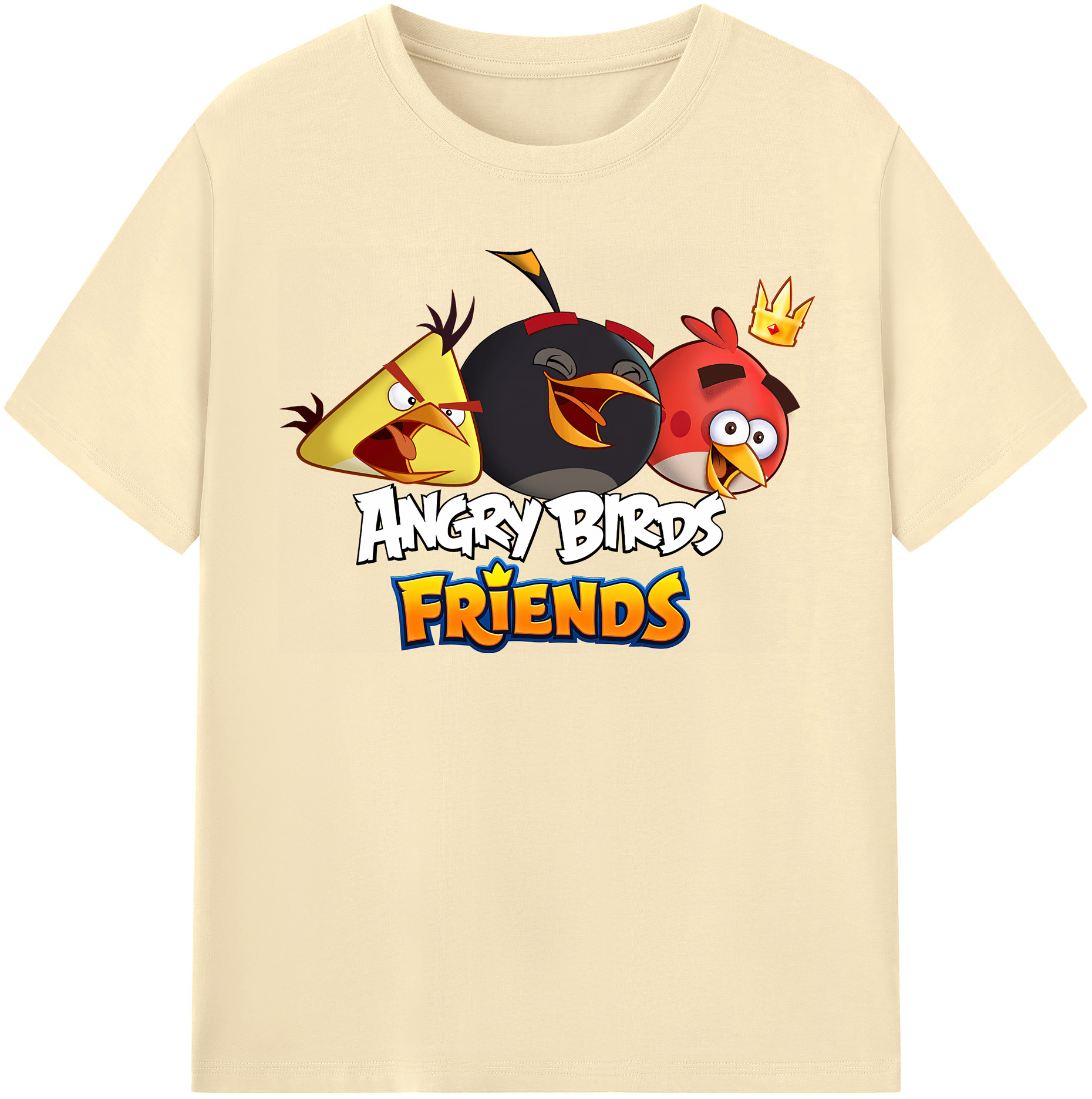 （画像用） Angry Birds アングリーバード 綿100％半袖Tシャツ（フロントプリント）