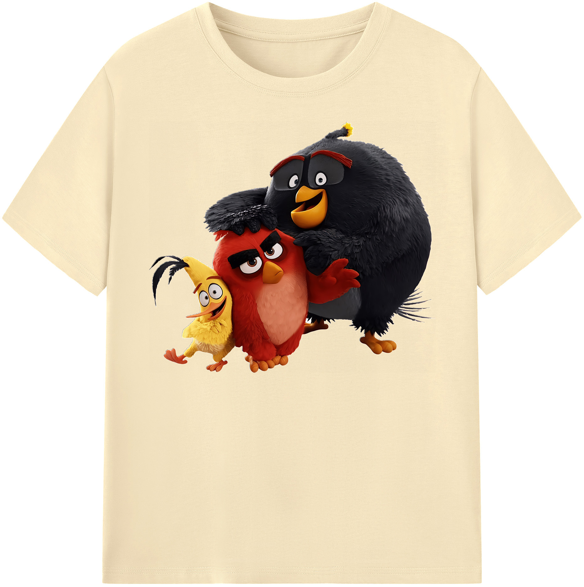 （画像用） Angry Birds アングリーバード 綿100％半袖Tシャツ（フロントプリント）