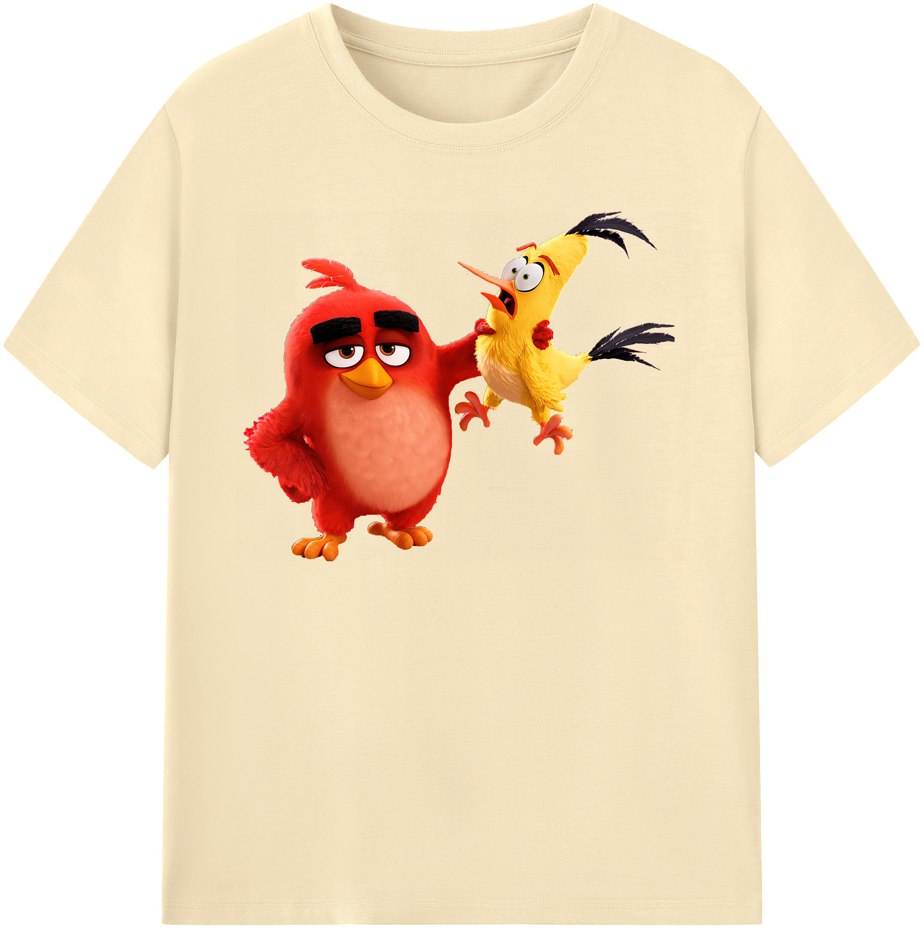 （画像用） Angry Birds アングリーバード 綿100％半袖Tシャツ（フロントプリント）