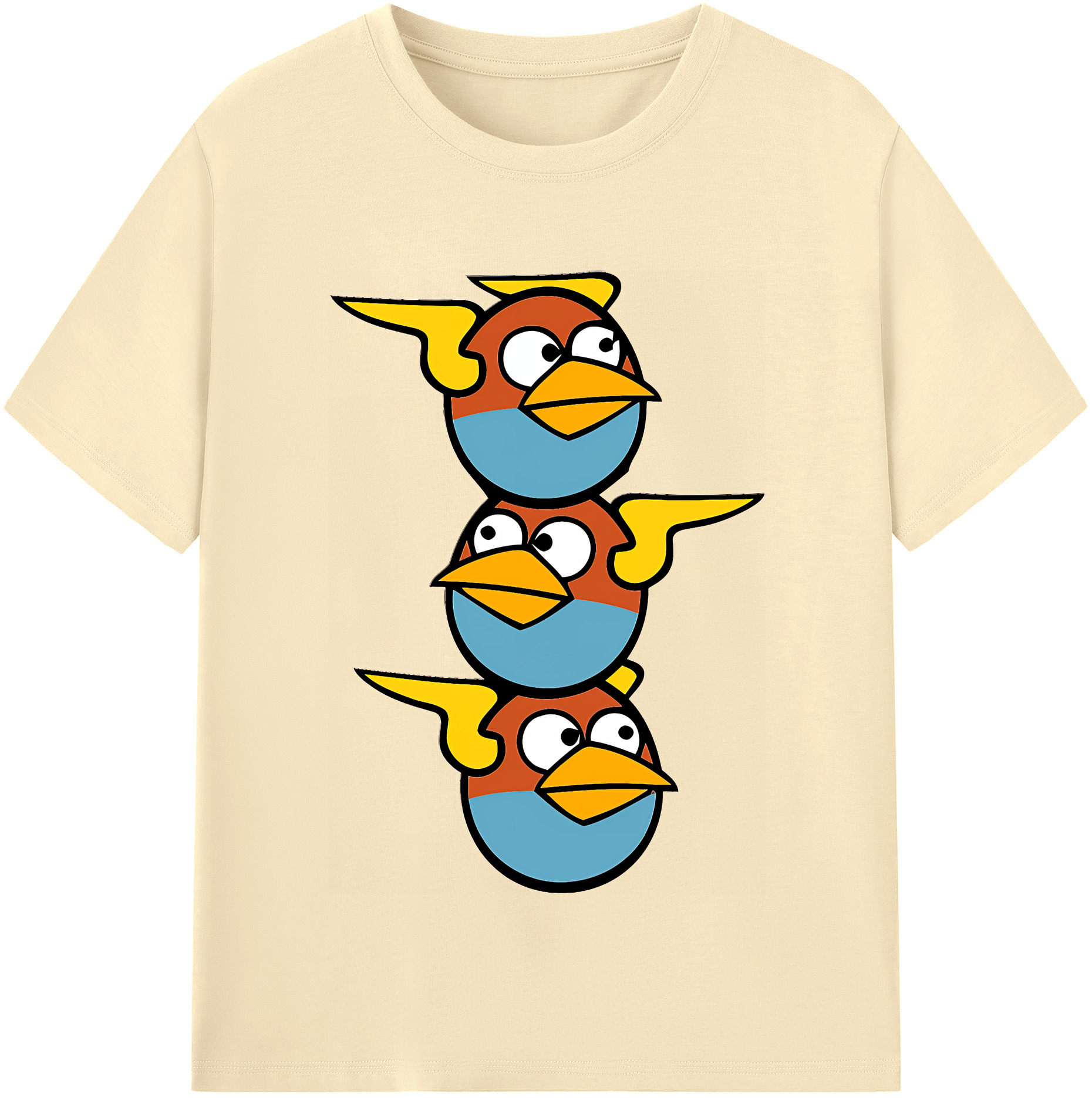 （画像用） Angry Birds アングリーバード 綿100％半袖Tシャツ（フロントプリント）