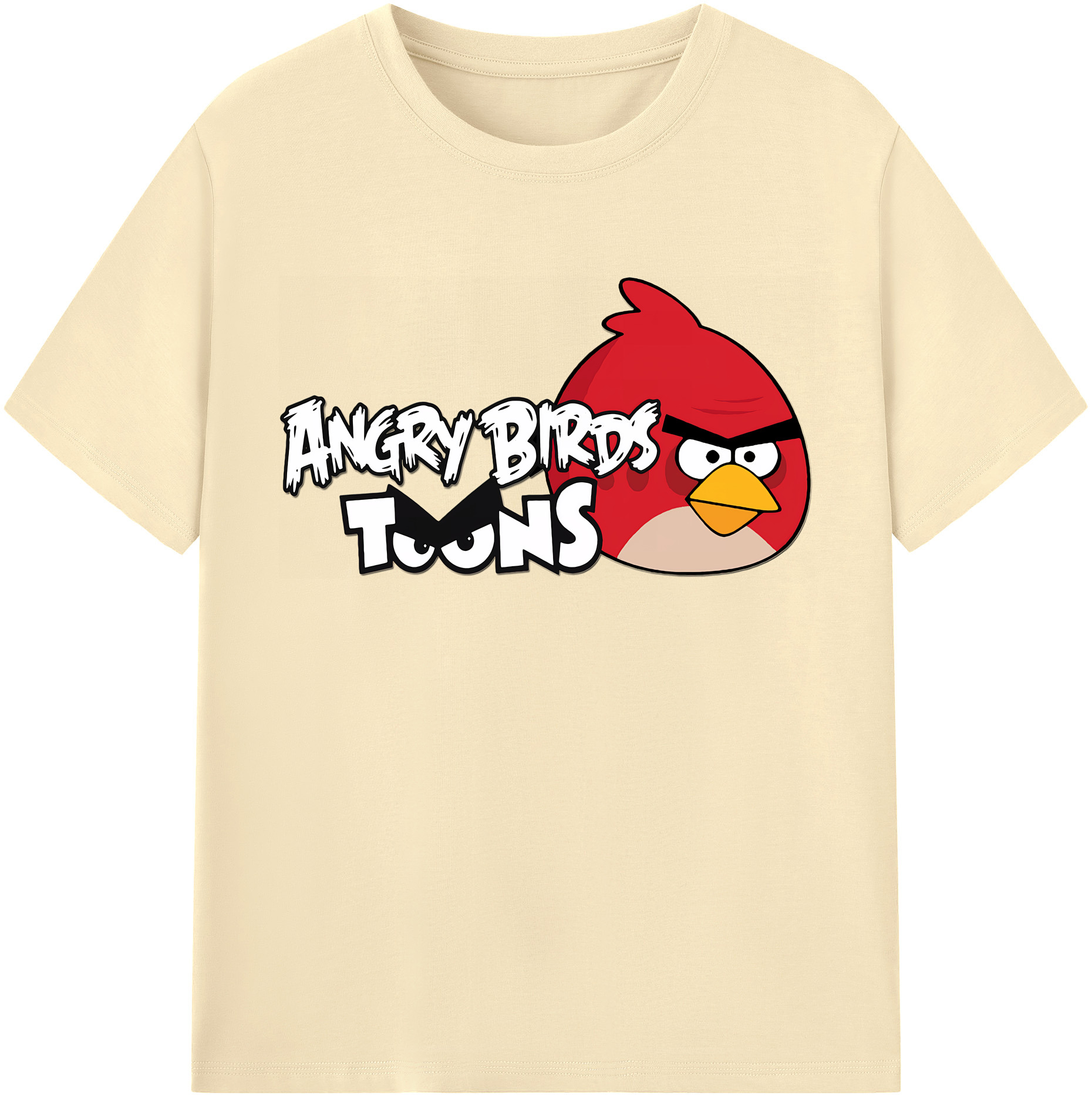 （画像用） Angry Birds アングリーバード 綿100％半袖Tシャツ（フロントプリント）
