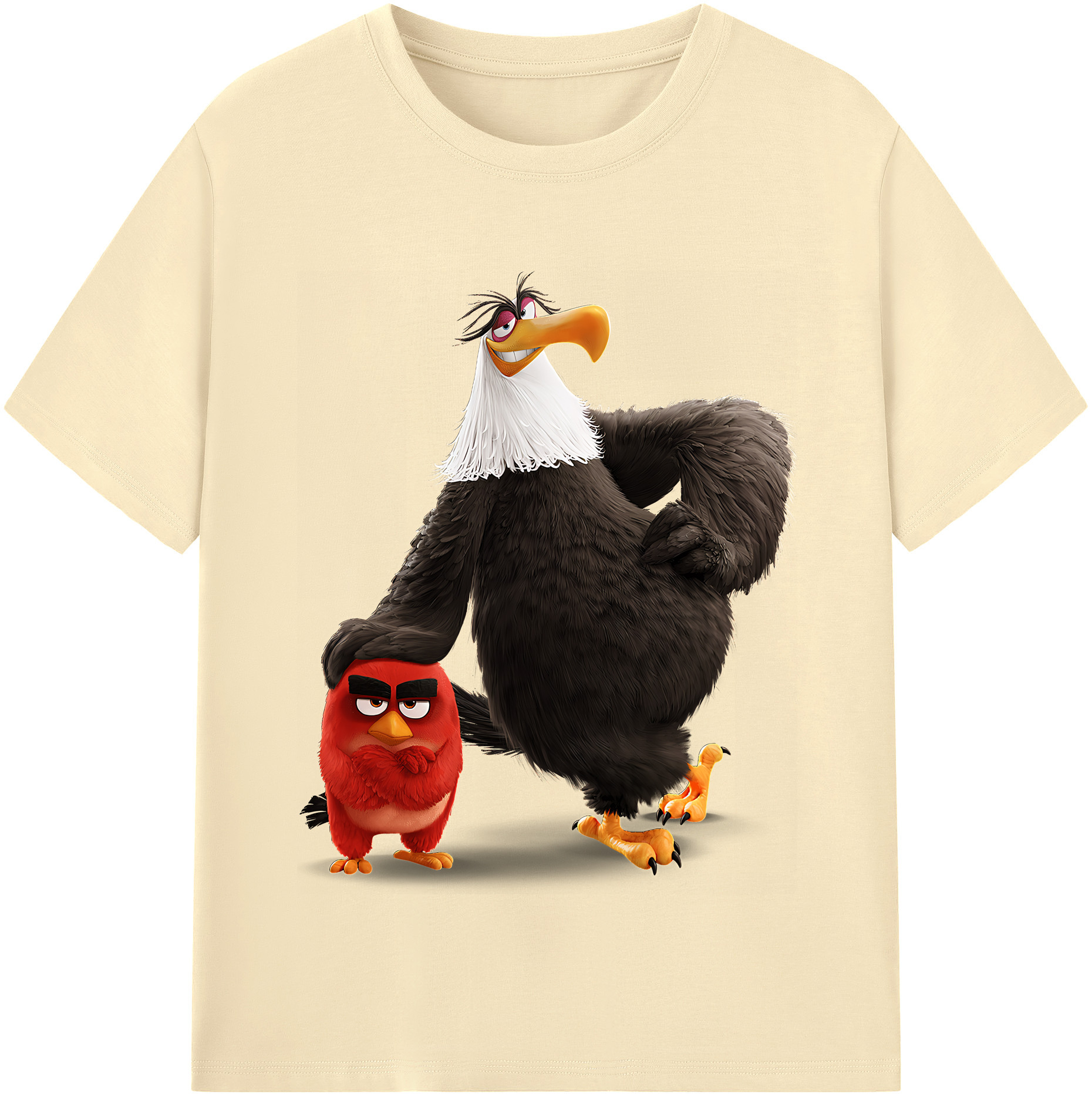 （画像用） Angry Birds アングリーバード 綿100％半袖Tシャツ（フロントプリント）