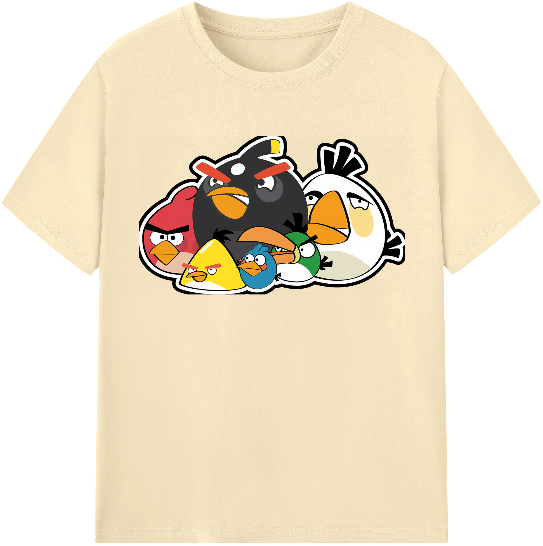 （画像用） Angry Birds アングリーバード 綿100％半袖Tシャツ（フロントプリント）