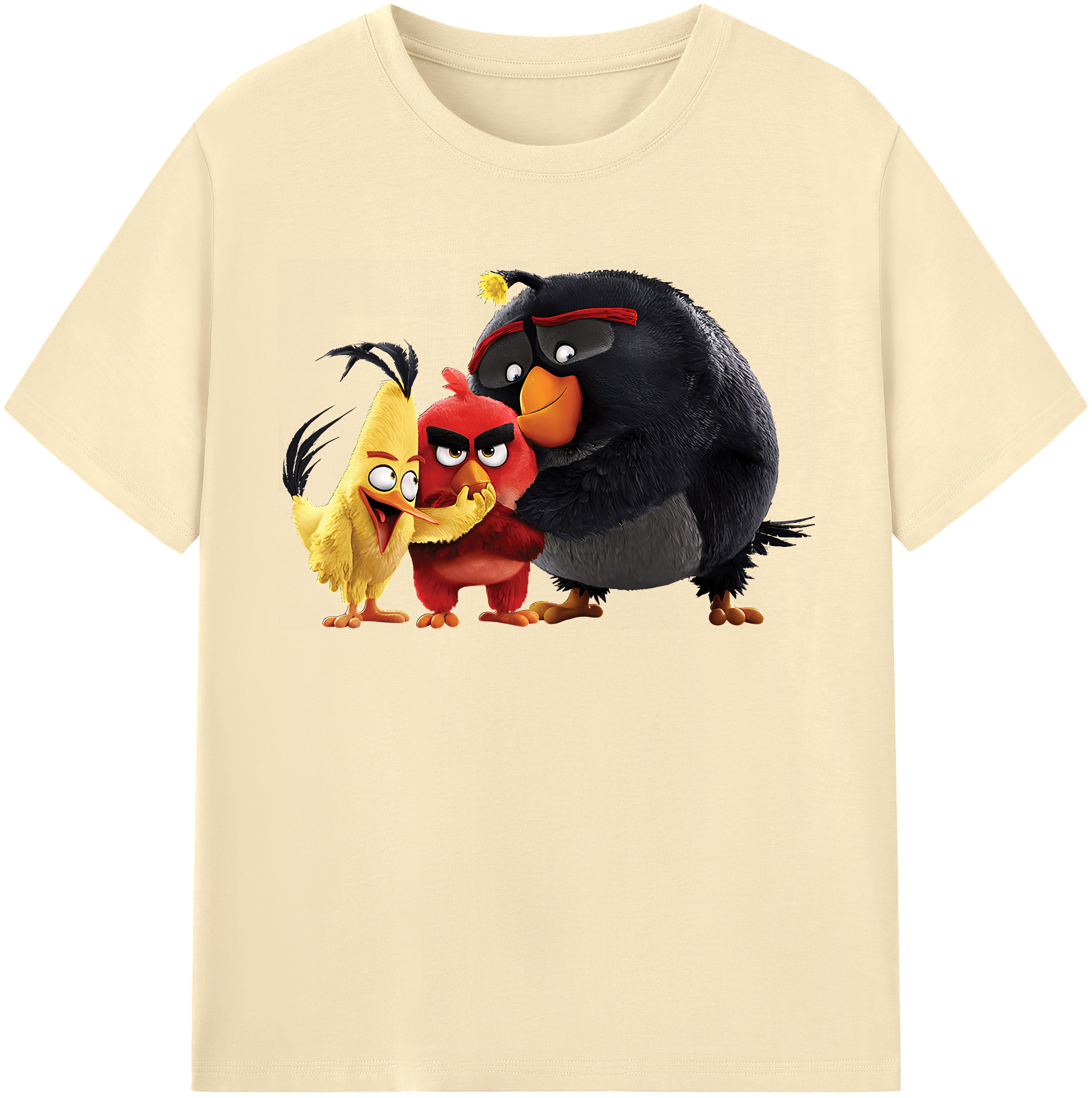 （画像用） Angry Birds アングリーバード 綿100％半袖Tシャツ（フロントプリント）