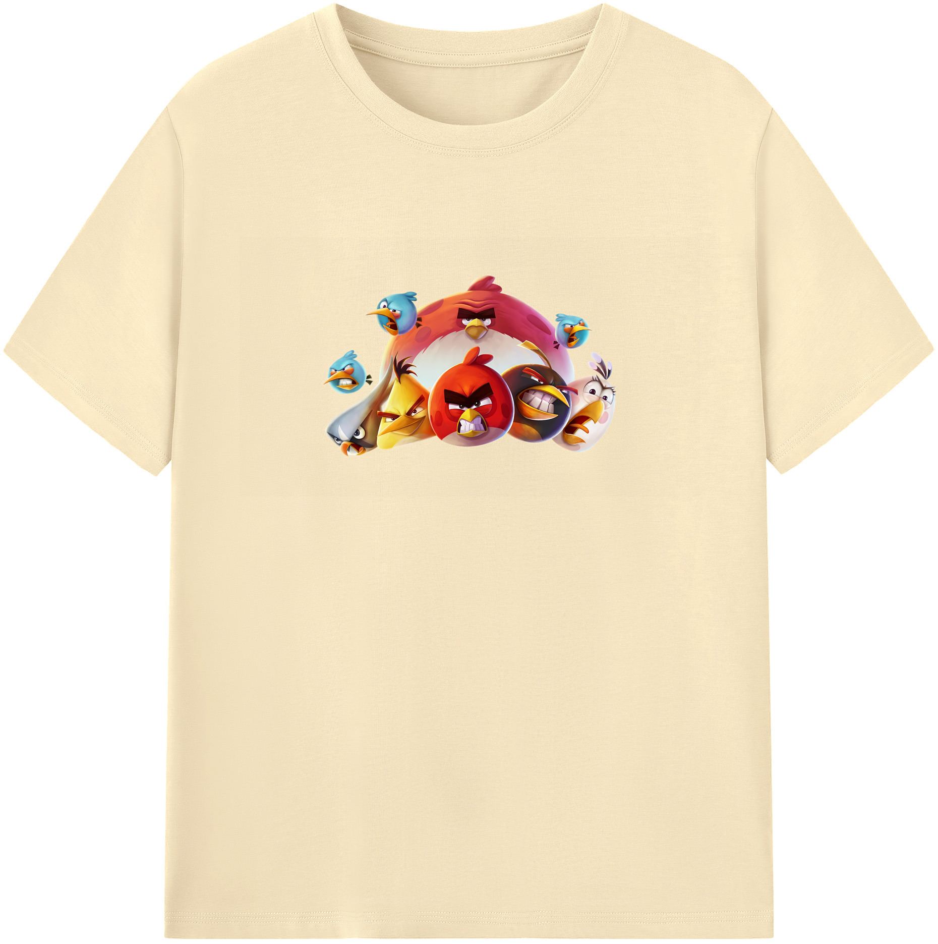 （画像用） Angry Birds アングリーバード 綿100％半袖Tシャツ（フロントプリント）