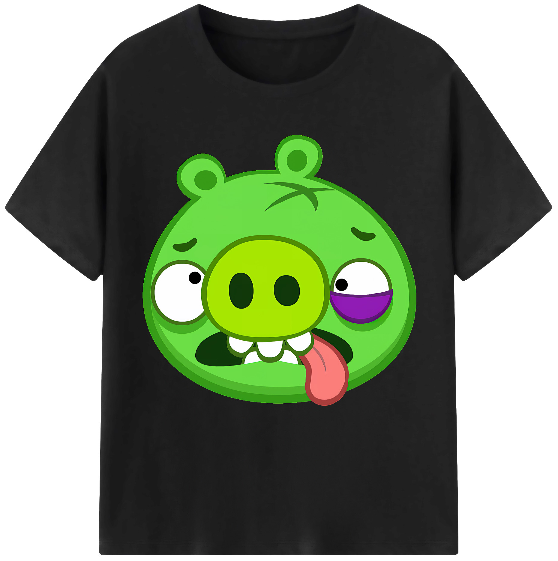 （画像用） Angry Birds アングリーバード 綿100％半袖Tシャツ（フロントプリント）