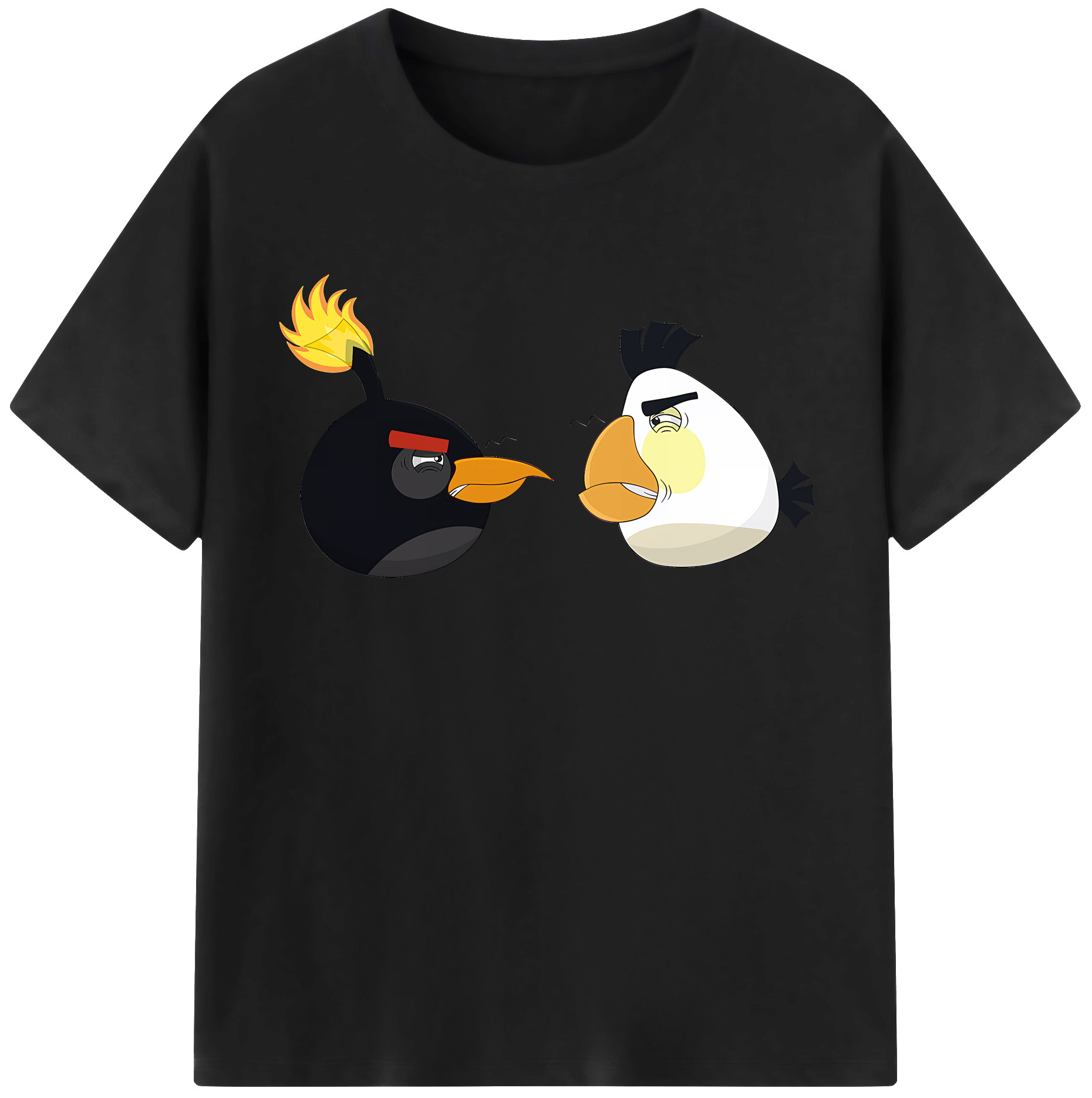 （画像用） Angry Birds アングリーバード 綿100％半袖Tシャツ（フロントプリント）