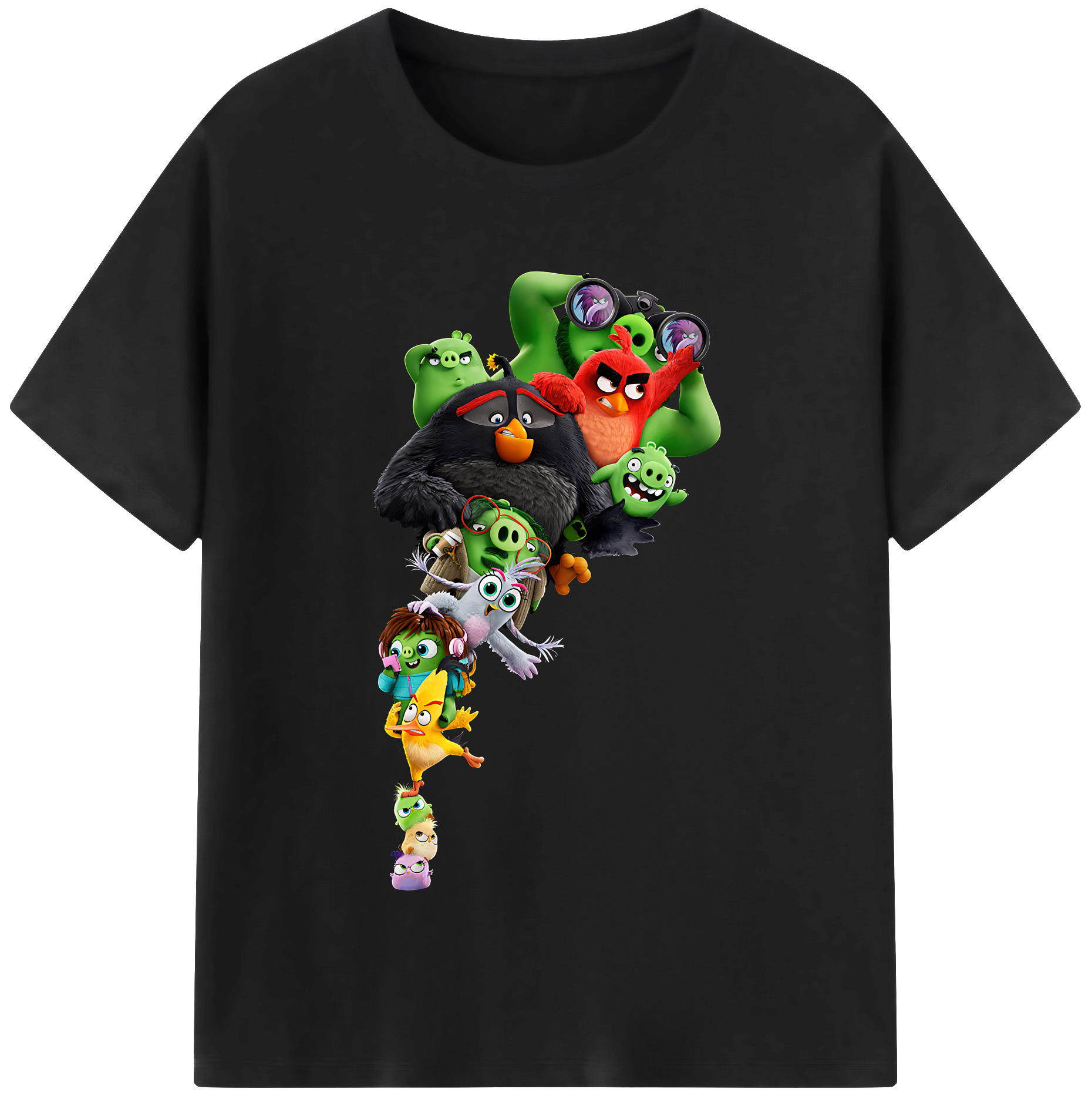 （画像用） Angry Birds アングリーバード 綿100％半袖Tシャツ（フロントプリント）