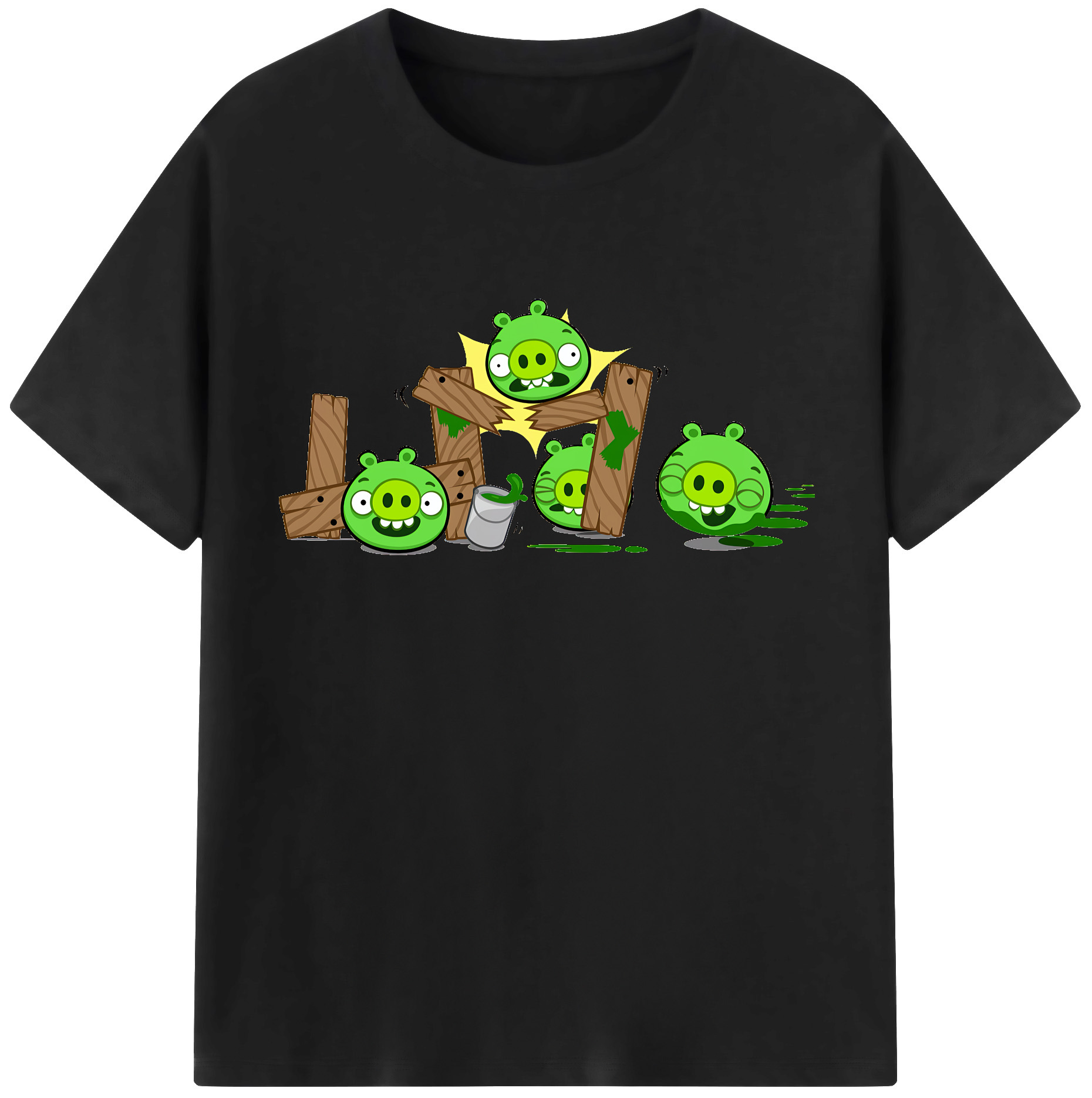 （画像用） Angry Birds アングリーバード 綿100％半袖Tシャツ（フロントプリント）