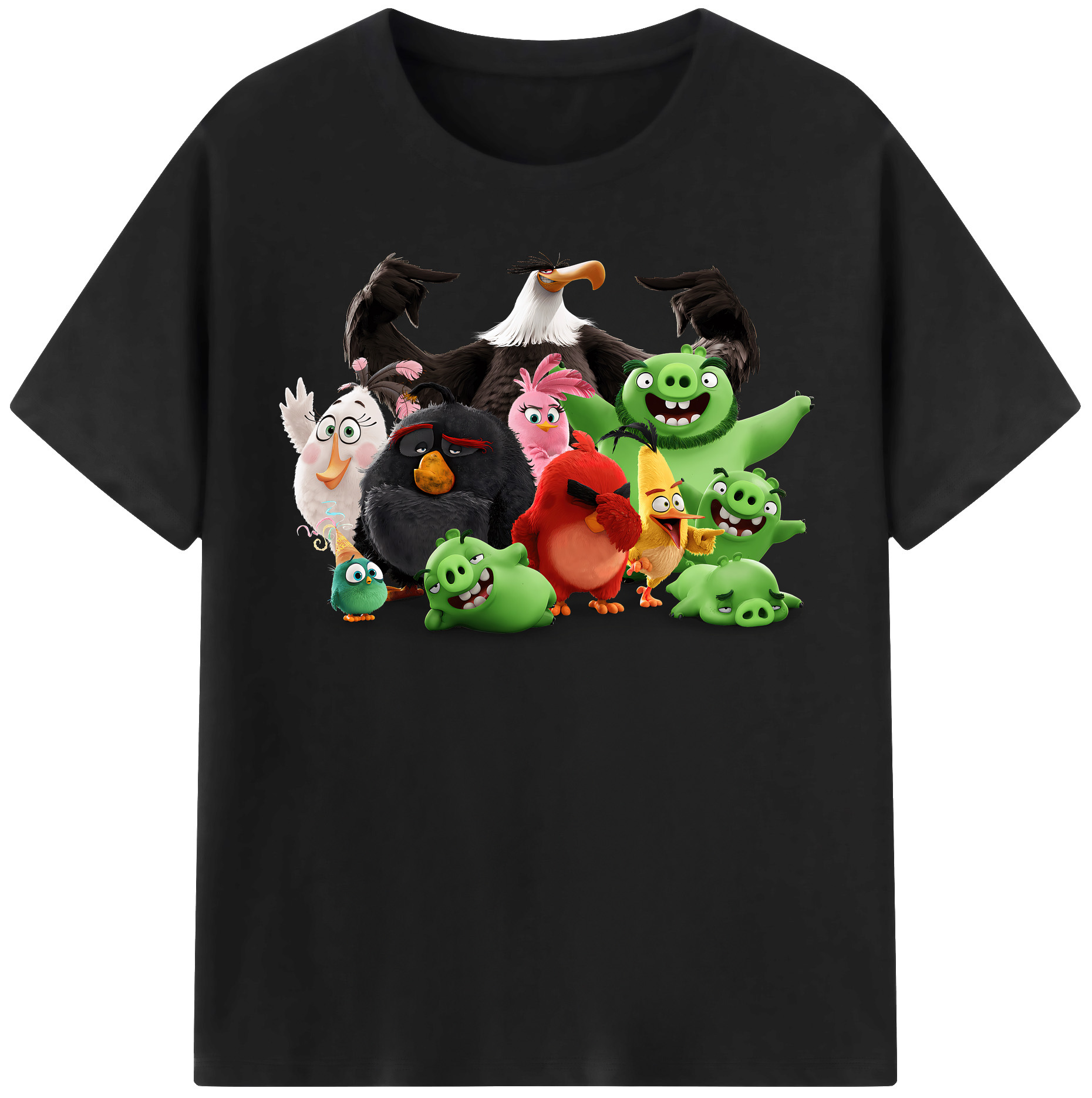 （画像用） Angry Birds アングリーバード 綿100％半袖Tシャツ（フロントプリント）