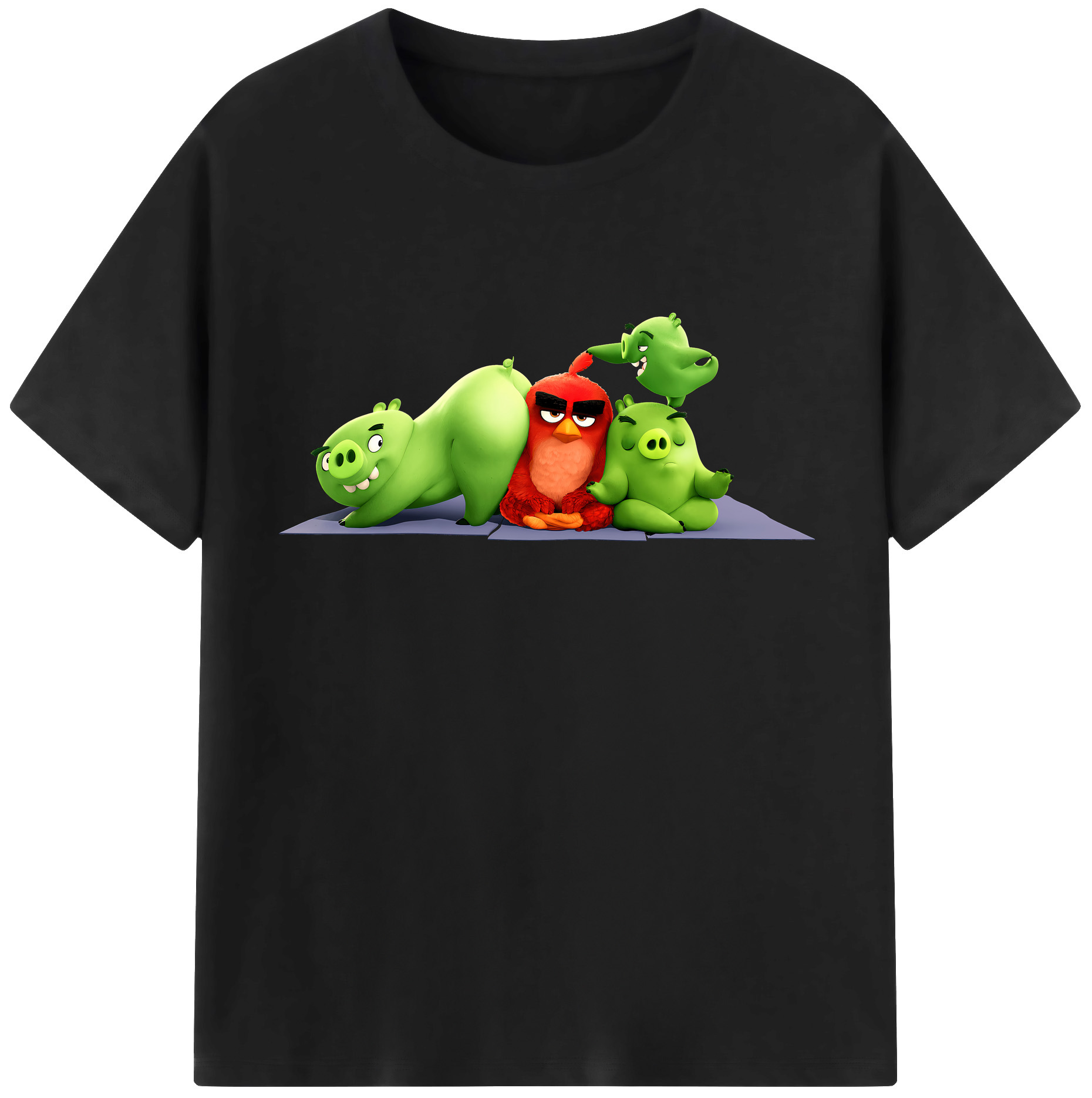 （画像用） Angry Birds アングリーバード 綿100％半袖Tシャツ（フロントプリント）