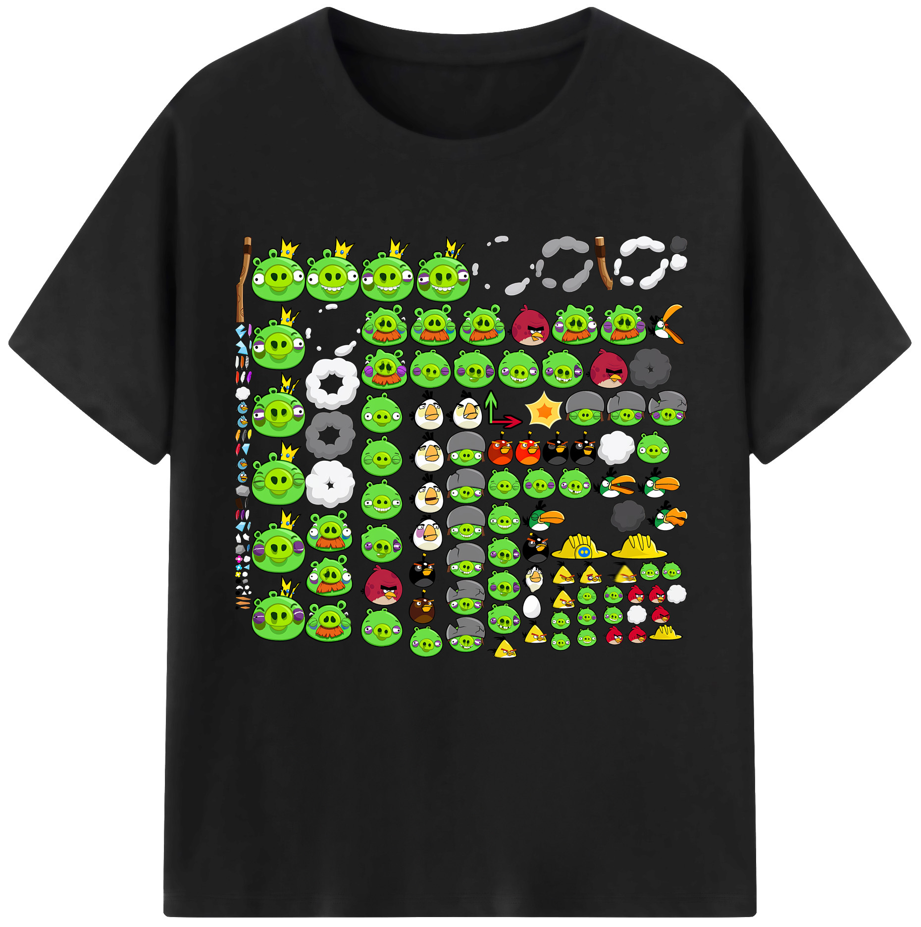 （画像用） Angry Birds アングリーバード 綿100％半袖Tシャツ（フロントプリント）