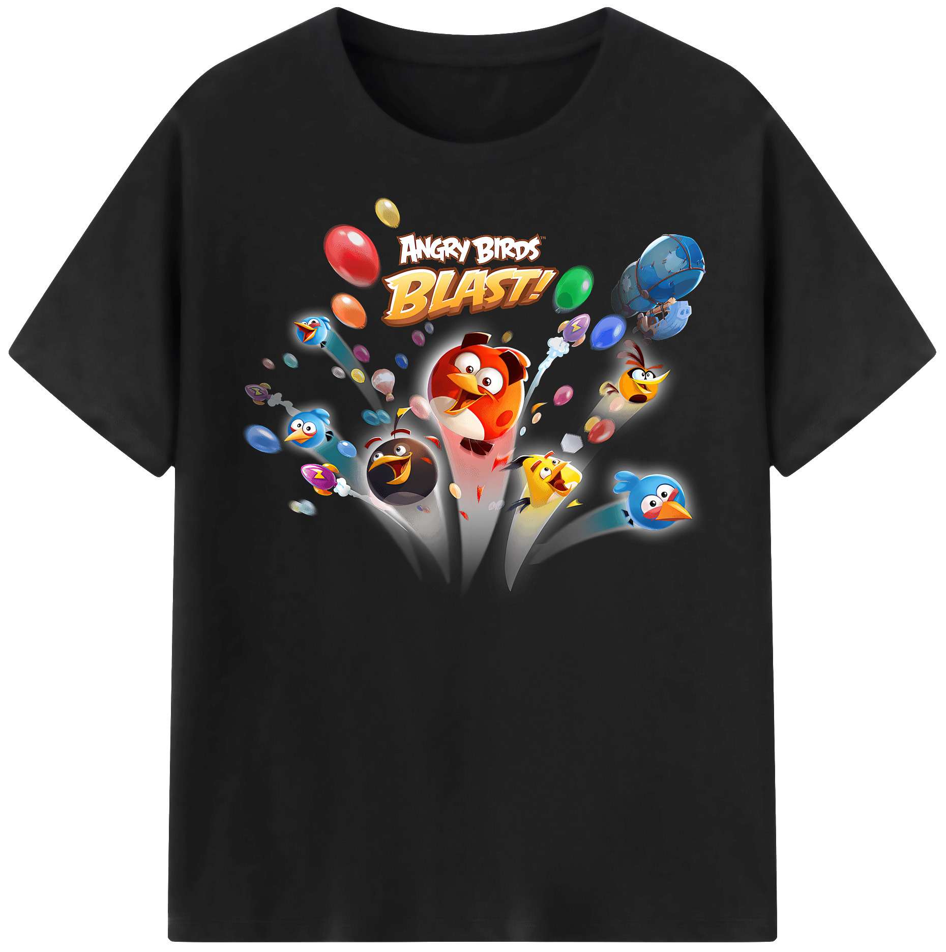 （画像用） Angry Birds アングリーバード 綿100％半袖Tシャツ（フロントプリント）
